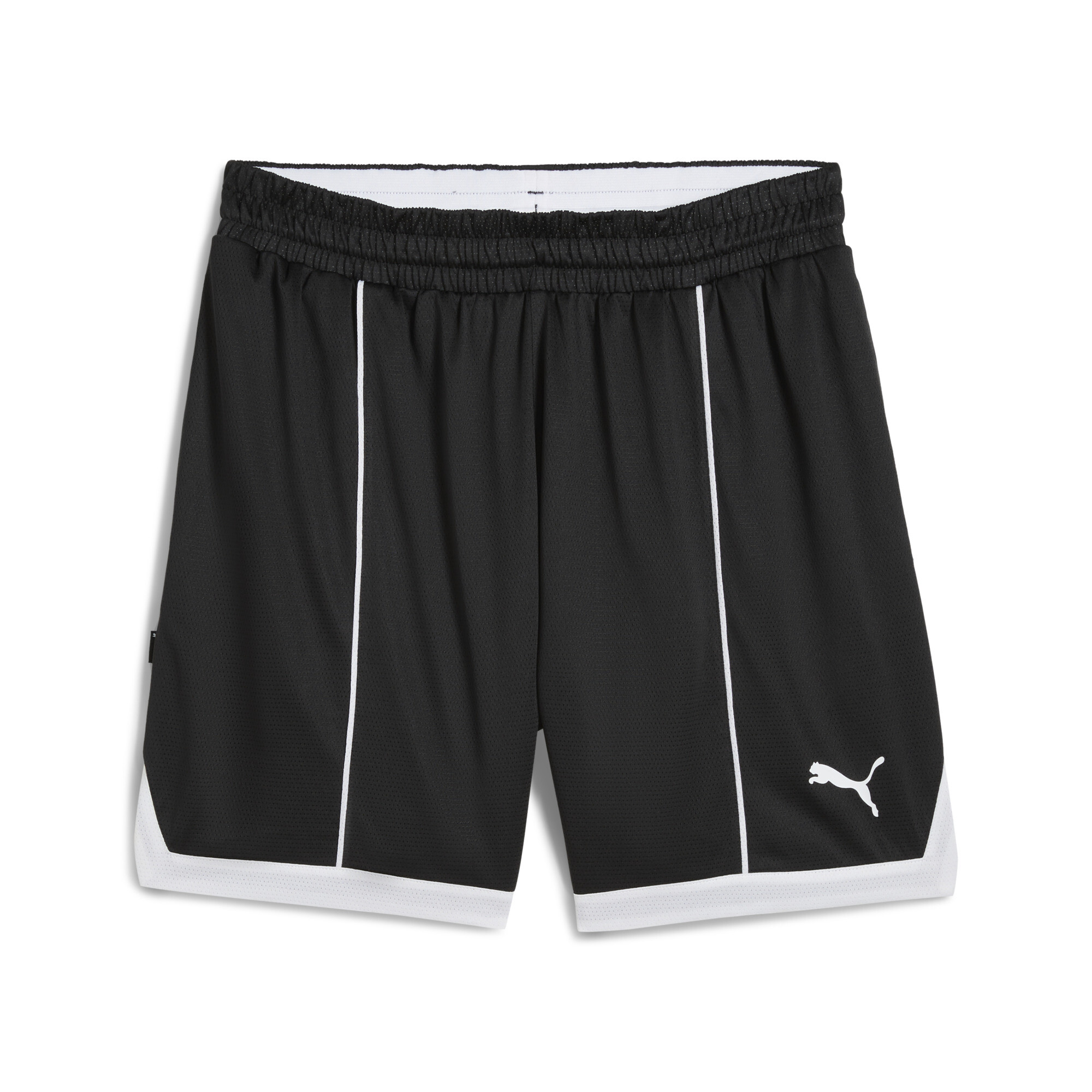 PUMA Hoopaverse basketbalshort van mesh voor Heren, Zwart, Maat XL thumbnail 3