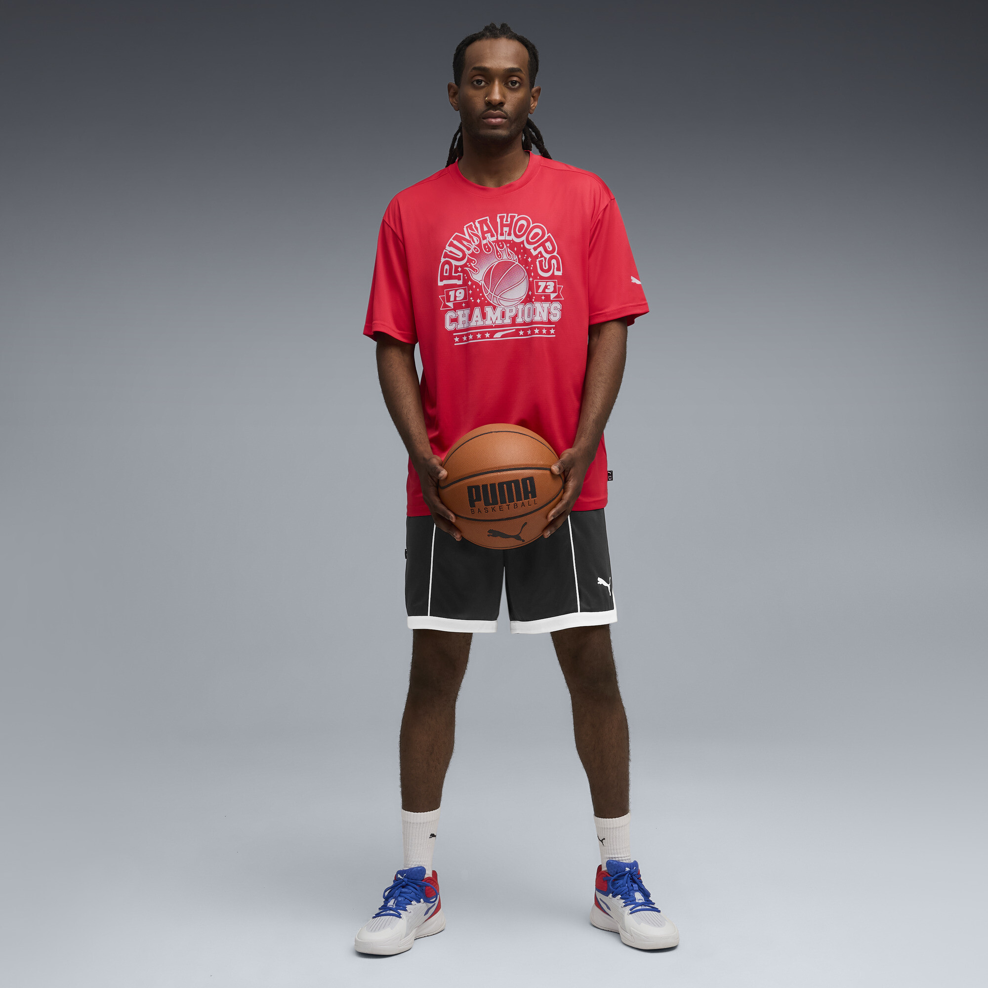 PUMA Hoopaverse basketbalshort van mesh voor Heren, Zwart, Maat XL thumbnail 6