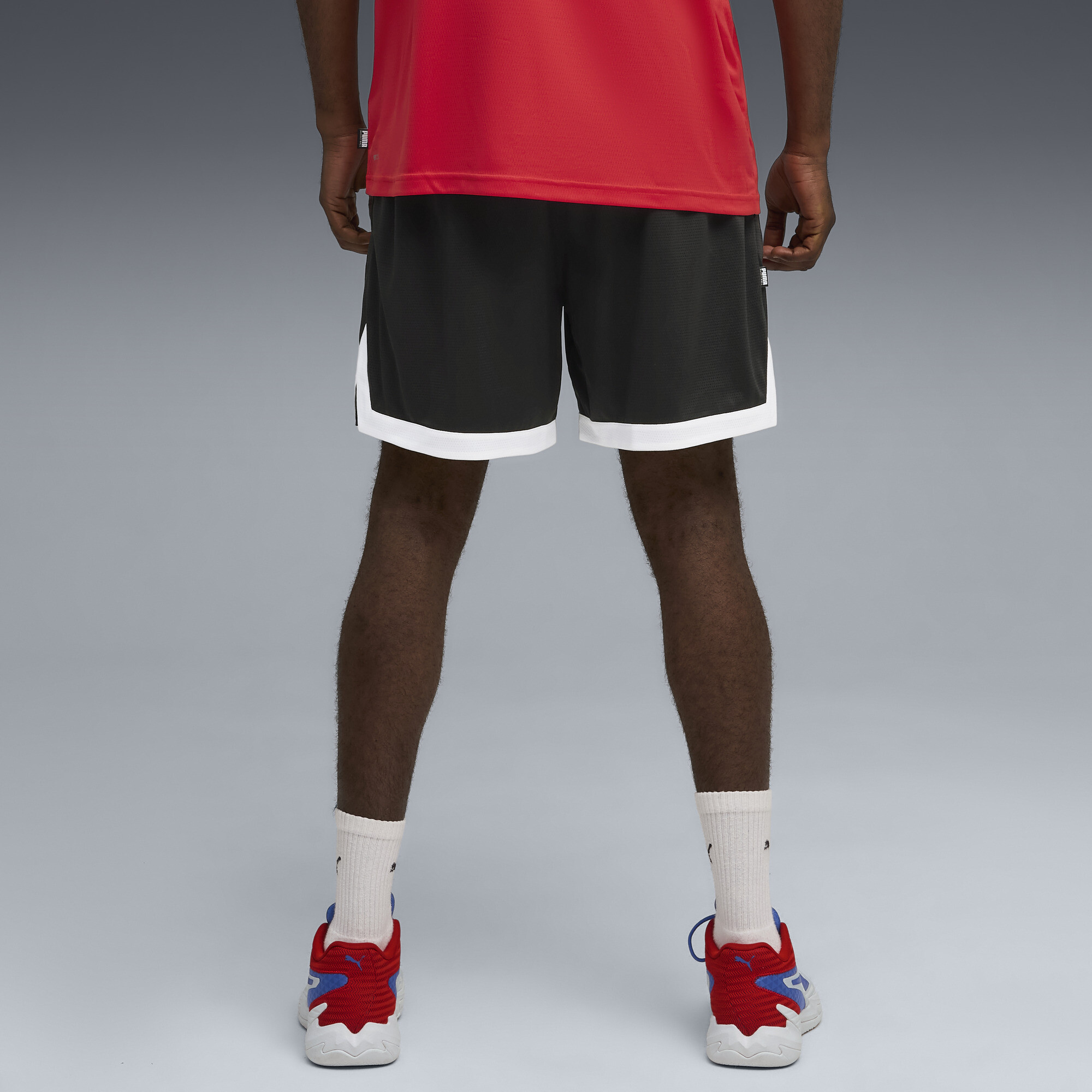 PUMA Hoopaverse basketbalshort van mesh voor Heren, Zwart, Maat XL thumbnail 5