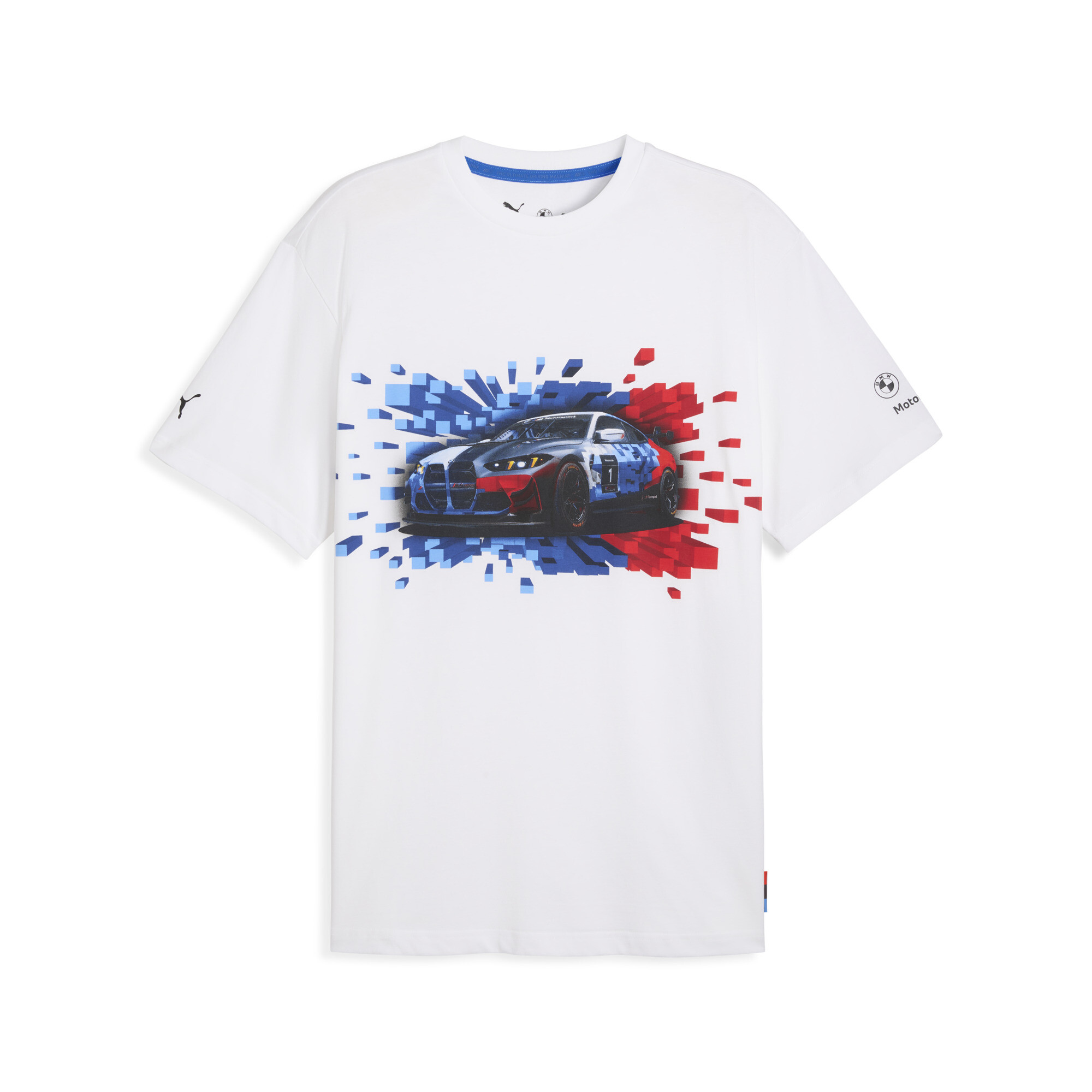 PUMA BMW M Motorsport Graphic Mono T-shirt voor Heren, Wit thumbnail 3