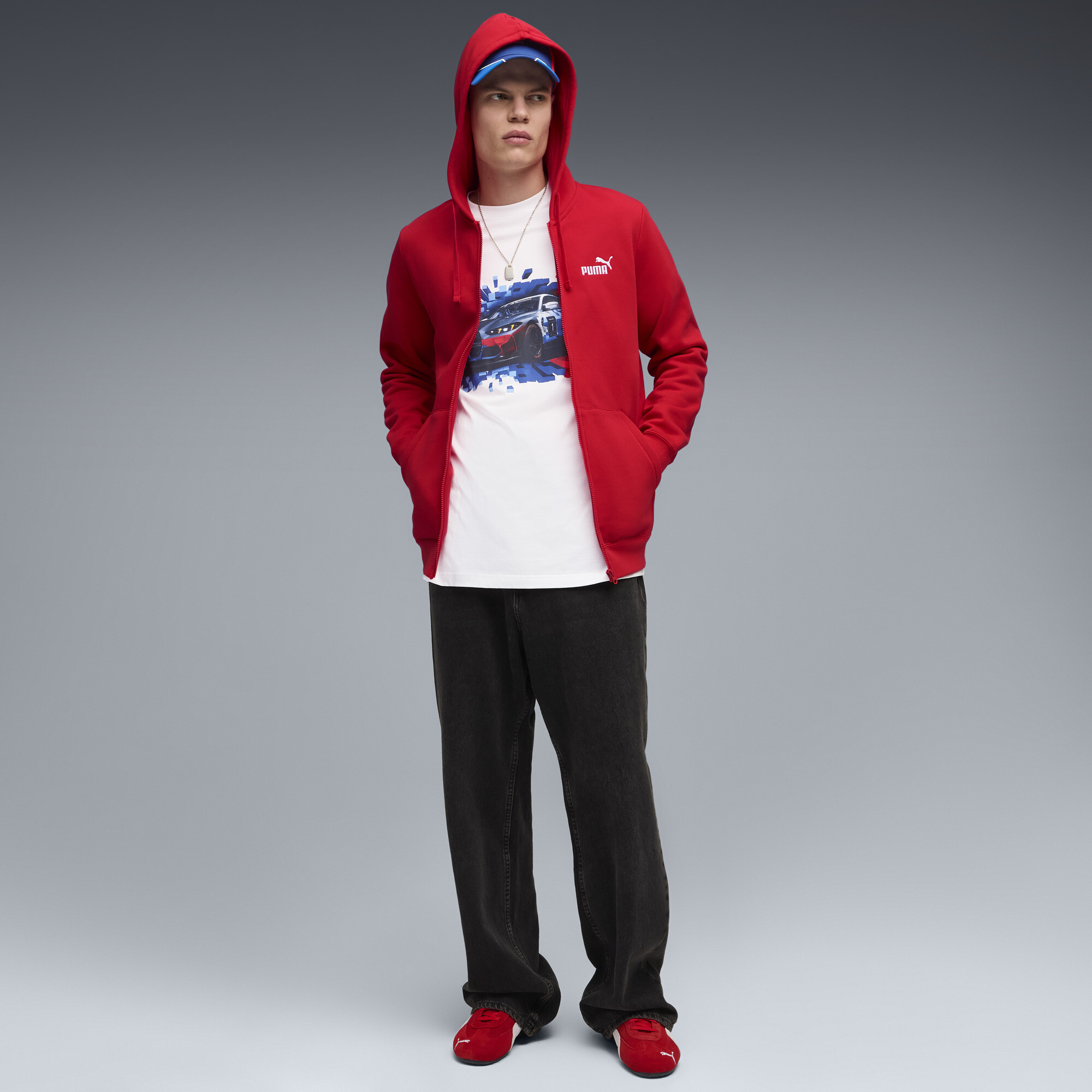 PUMA BMW M Motorsport Graphic Mono T-shirt voor Heren, Wit thumbnail 4