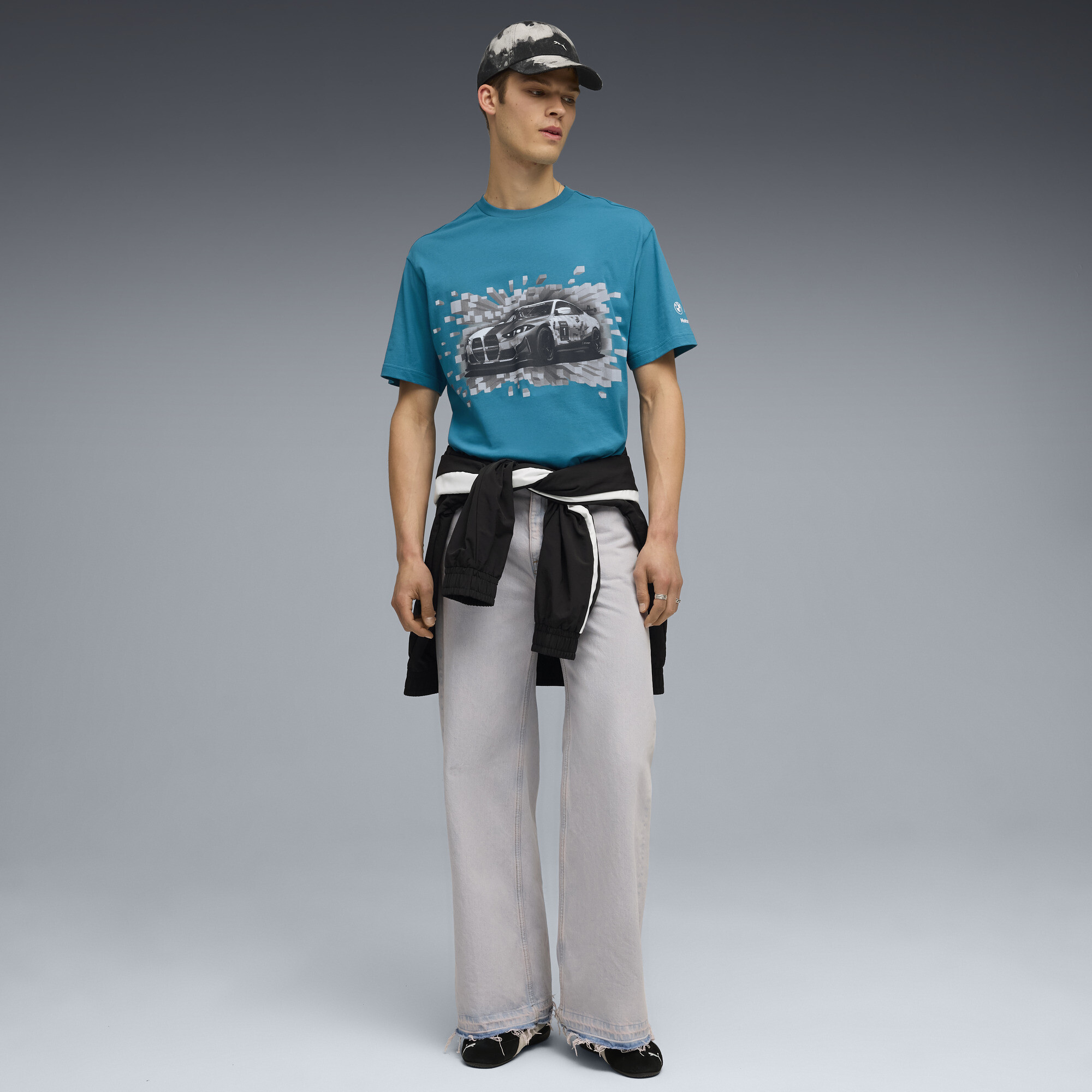 PUMA BMW M Motorsport Graphic Mono T-shirt voor Heren, Blauw thumbnail 4