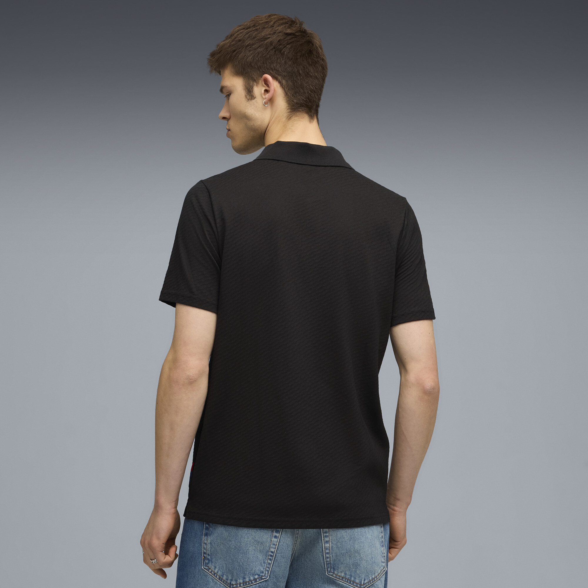 PUMA BMW M Motorsport jacquard polo voor Heren, Zwart, Maat XS thumbnail 5