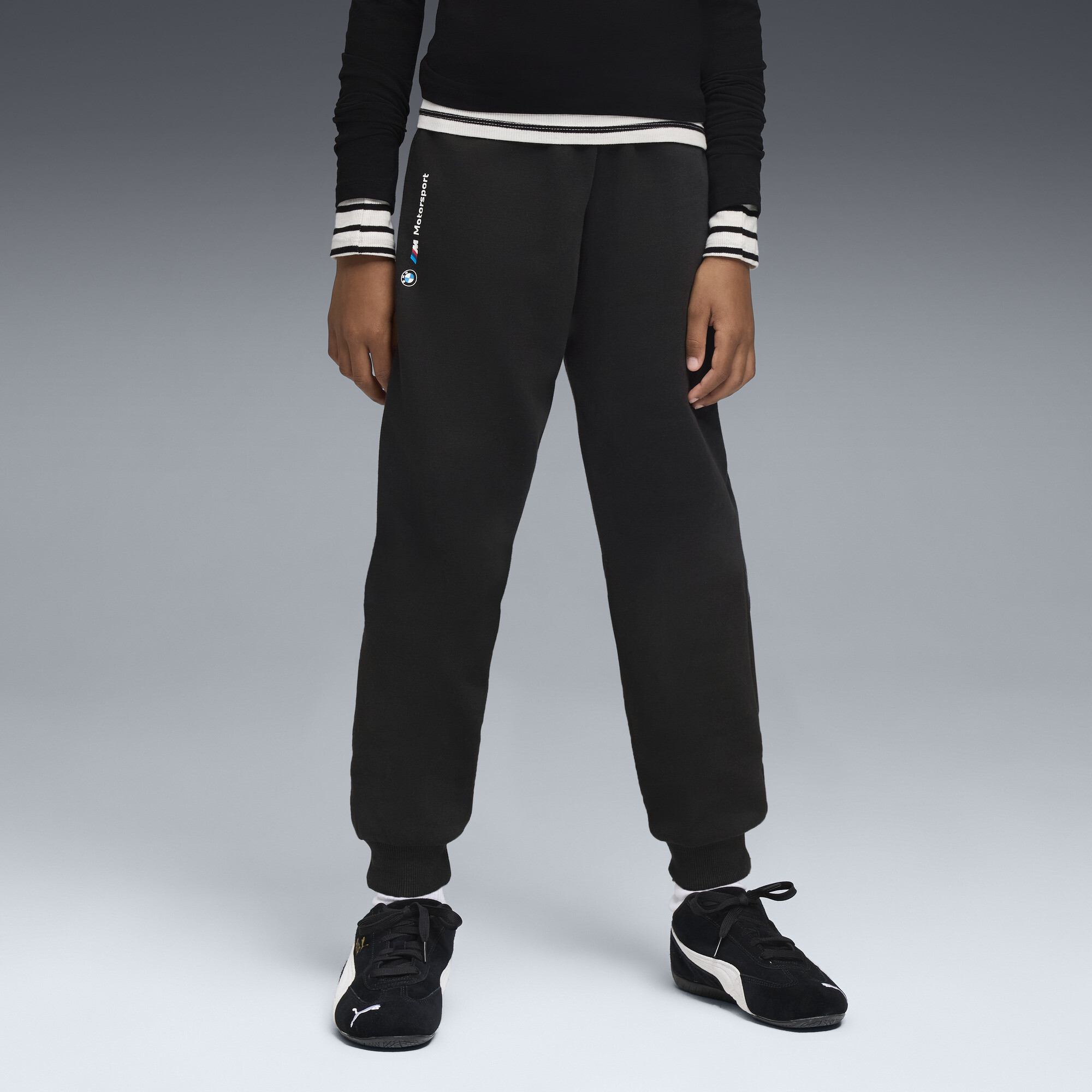 Puma Bmw M Motorsport Essentials Pants Youth In Black