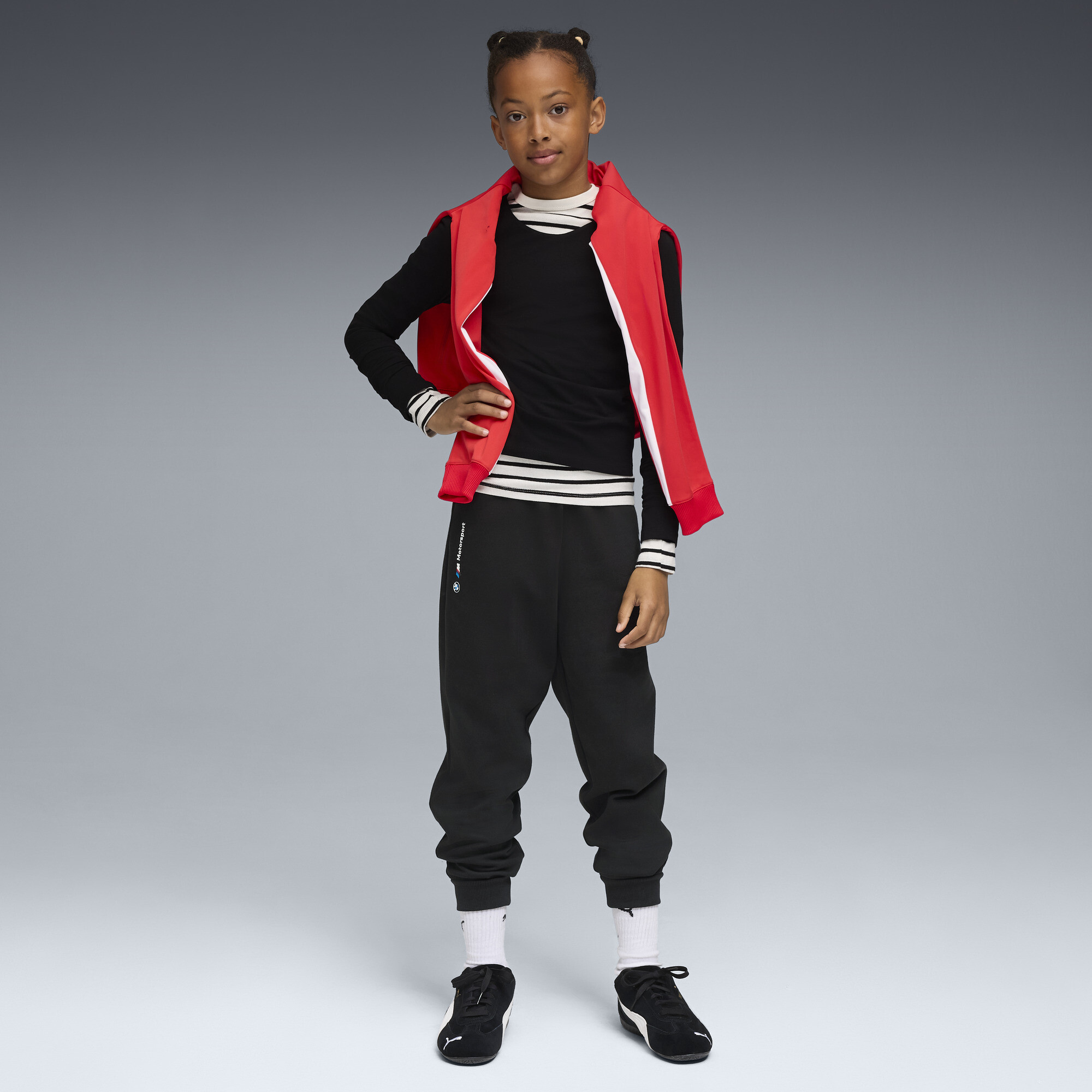 PUMA BMW M Motorsport Essentials broek, Zwart, Maat 15-16Y thumbnail 4