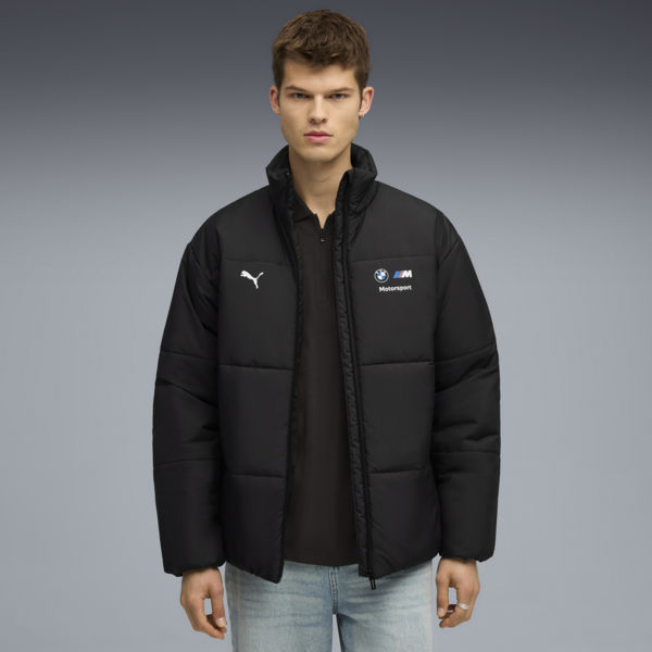 BMW M Motorsport Essentials Puffer Jacket Men, PUMA Black, large-ZAF