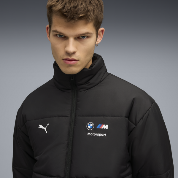 BMW M Motorsport Essentials Puffer Jacket Men, PUMA Black, large-ZAF