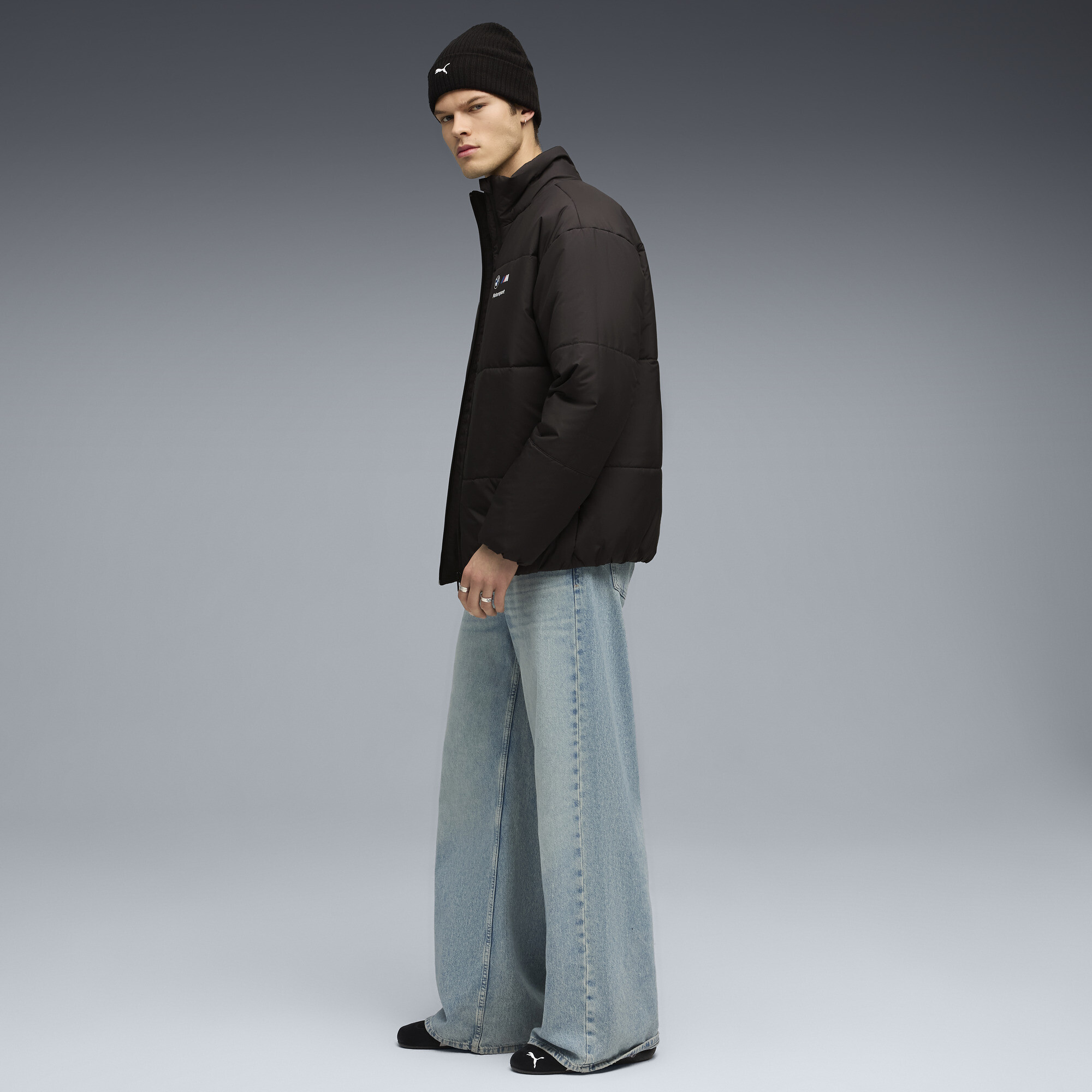 PUMA BMW M Motorsport Essentials pufferjack voor Heren, Zwart, Maat S thumbnail 6