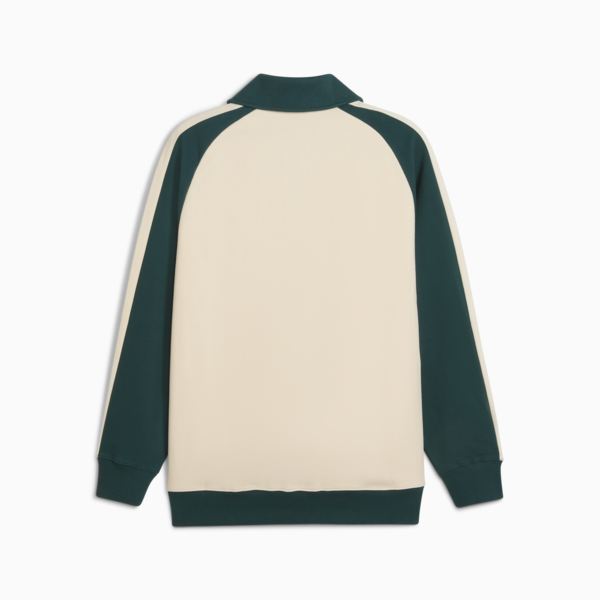 T7 Relaxed Wing Collar Track Jacket Unisex, Alpine Snow-Green Terrain, large-ZAF