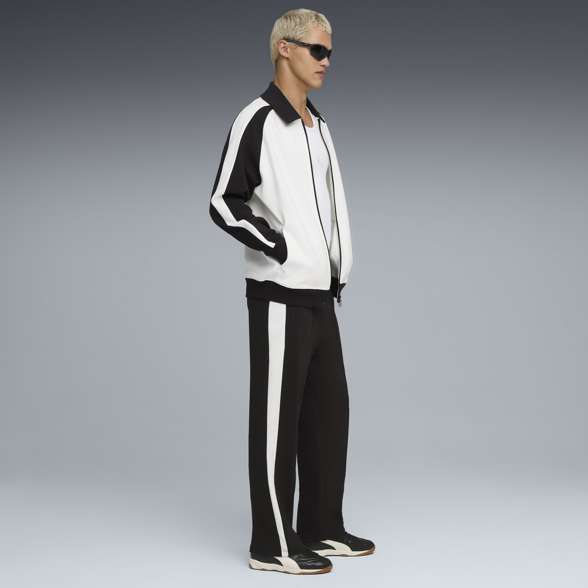 PUMA T7 Relaxed Jacquard uniseks trainingsbroek, Zwart/Wit, Maat XL thumbnail 6