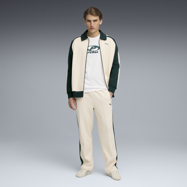 T7 Relaxed Jacquard Track Pants Unisex, Alpine Snow-Green Terrain, large-ZAF