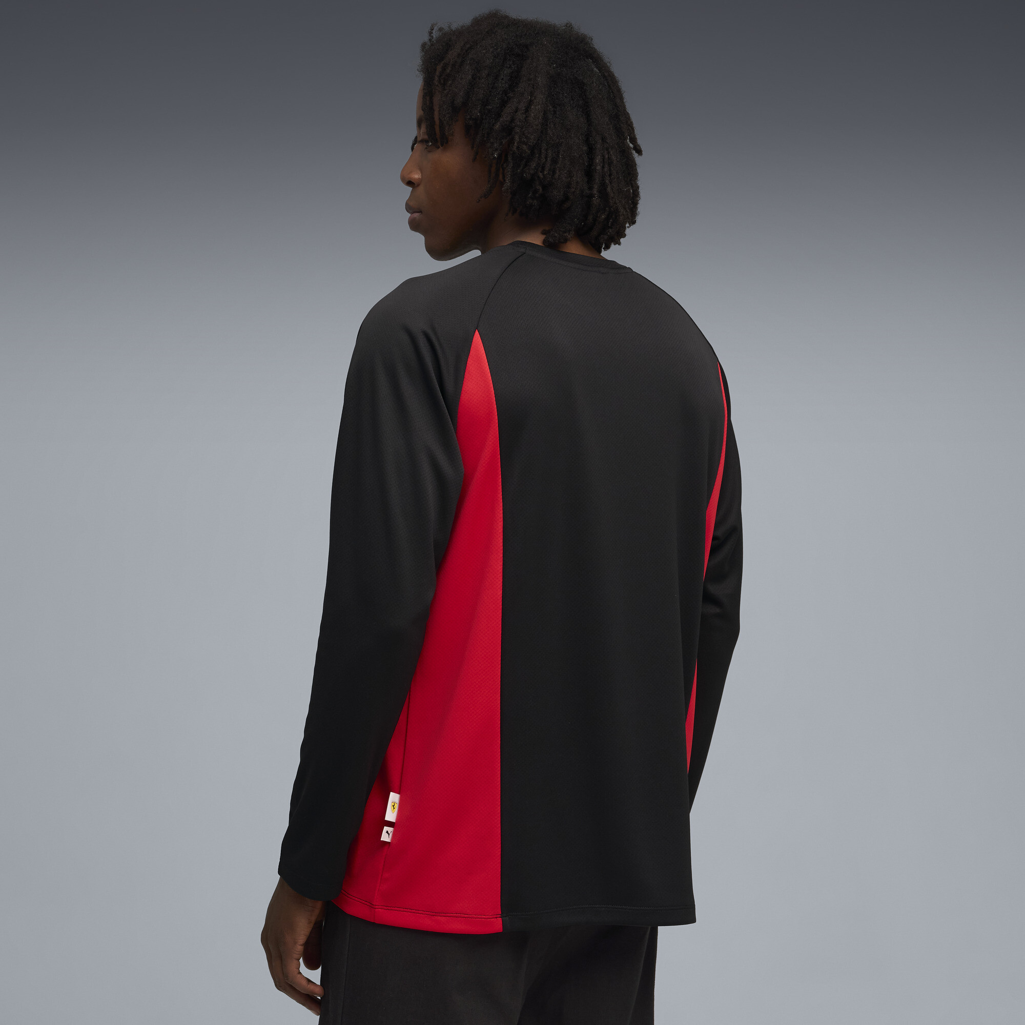 PUMA Scuderia Ferrari HP Lifestyle T-shirt met lange mouwen voor Heren, Zwart, Maat XL thumbnail 3