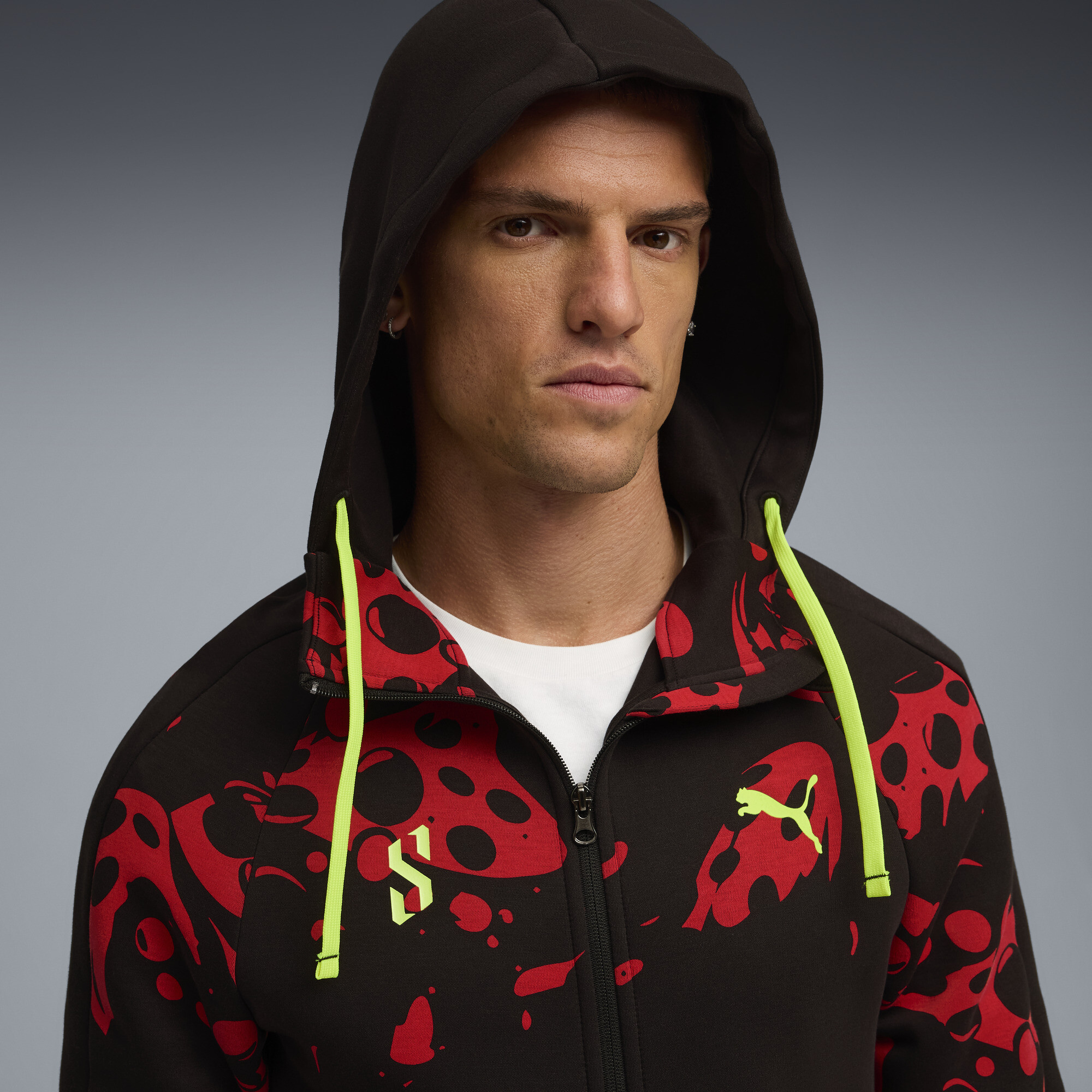 PUMA Scoot Lab Evostripe Cross jack voor Heren, Zwart/Rood, Maat 4XL thumbnail 7