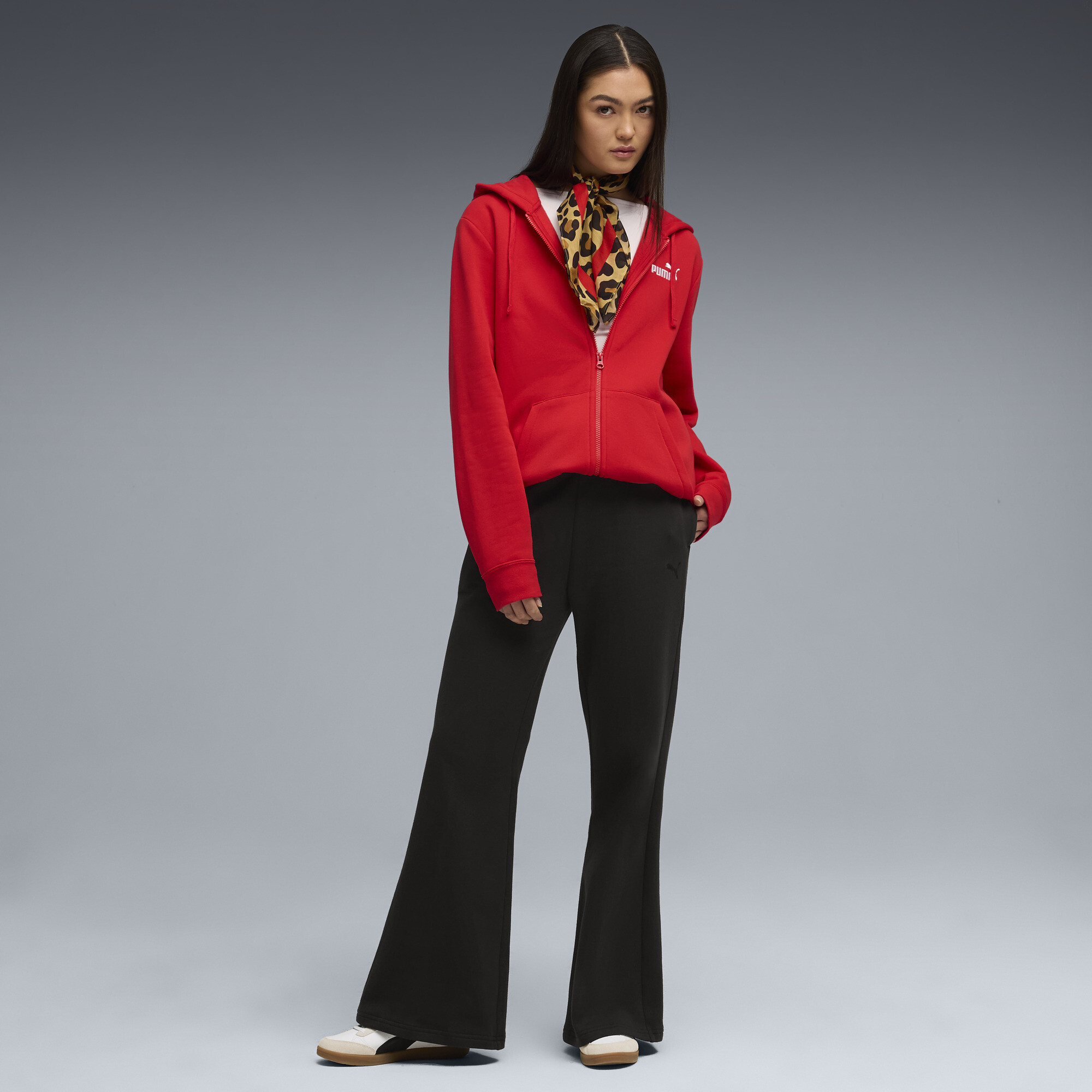 PUMA HER comfortabele rechte broek met hoge taille voor Dames, Zwart, Maat S thumbnail 4