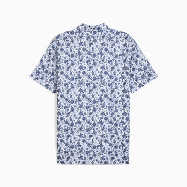 CLOUDSPUN Carmela Floral Golf Polo Men, White Glow-Haute Tropic, large-ZAF
