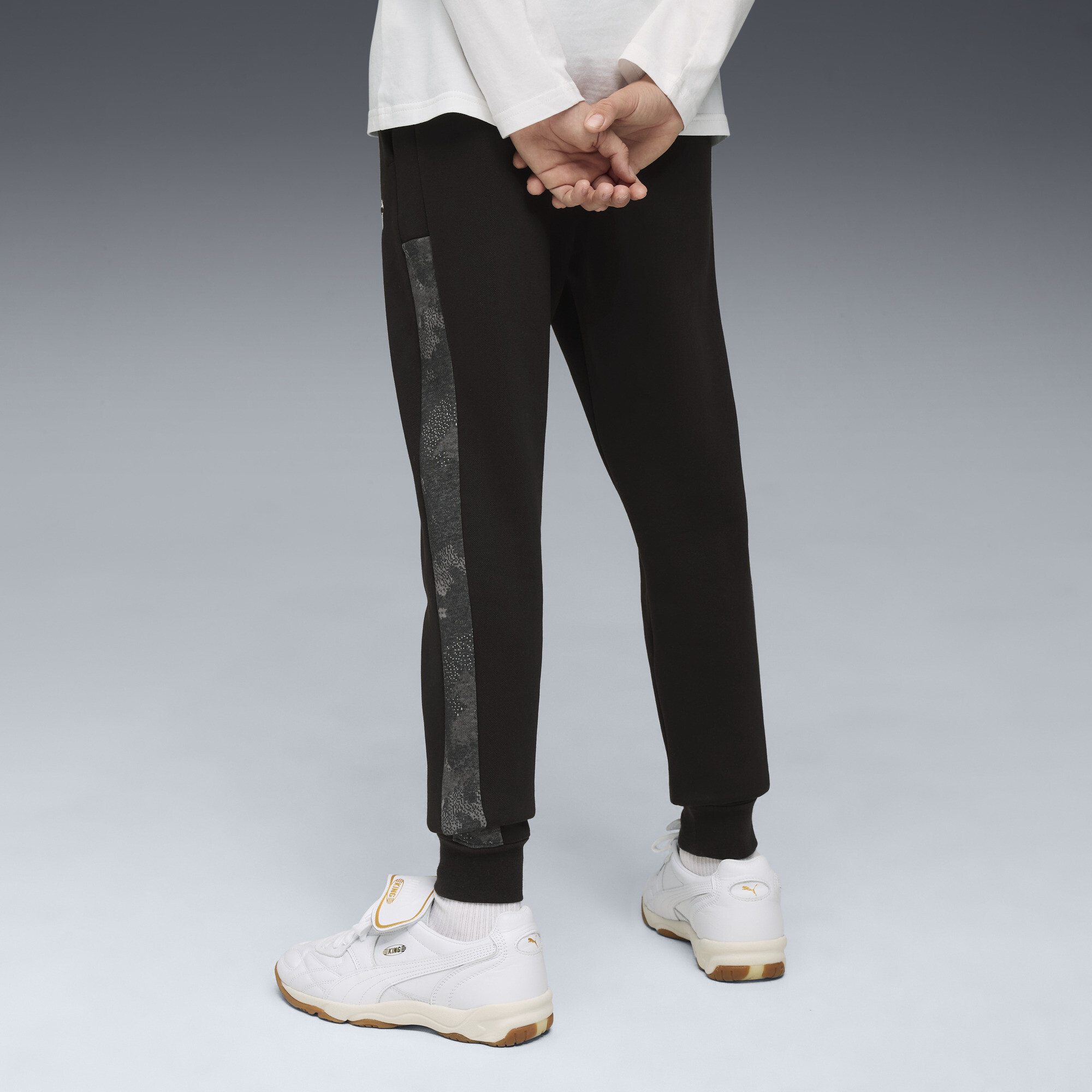 PUMA Essentials camouflagesweatpants voor Heren, Zwart, Maat 15-16Y thumbnail 5