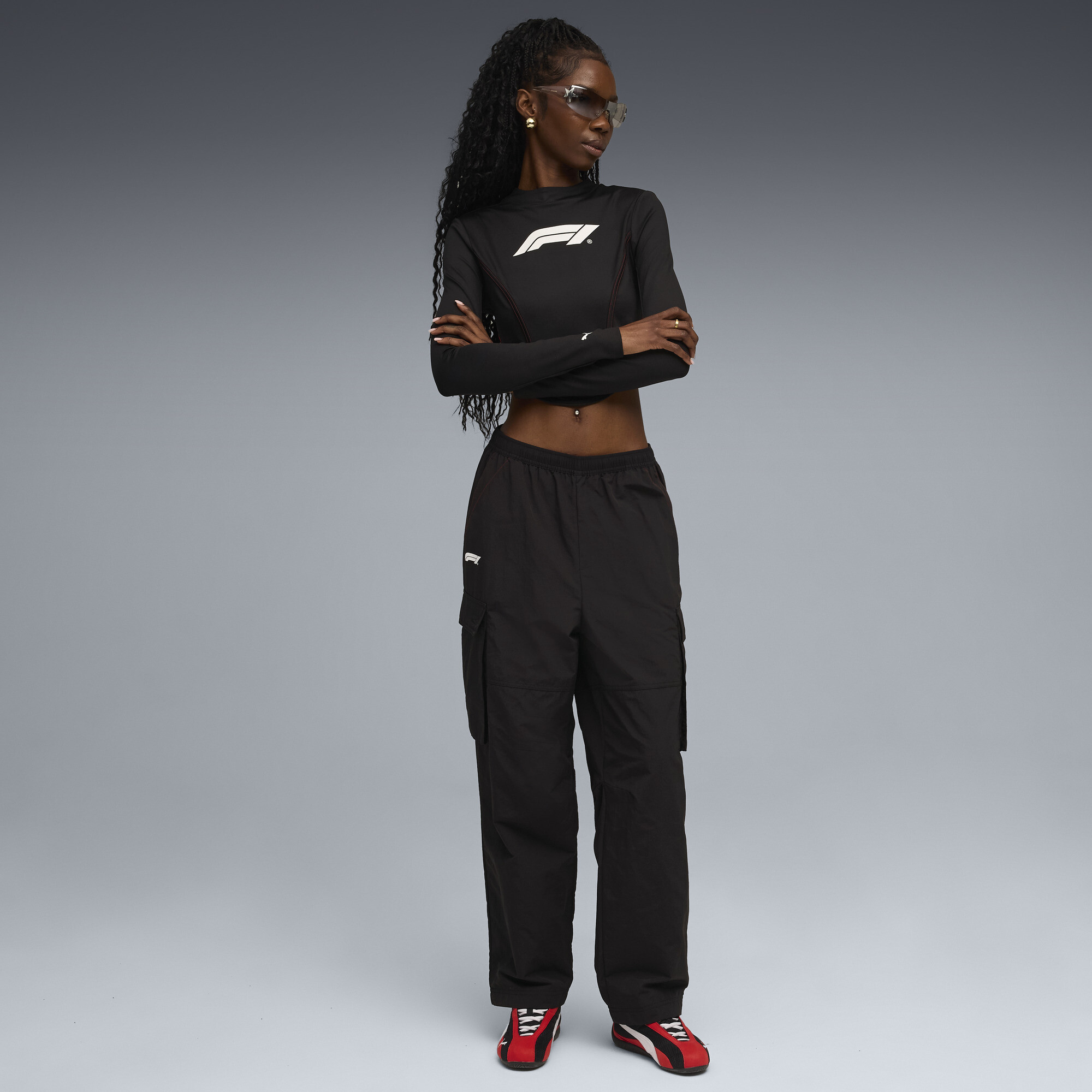 PUMA F1Â® Lifestyle Racing korsettop voor Dames, Zwart, Maat XS thumbnail 4