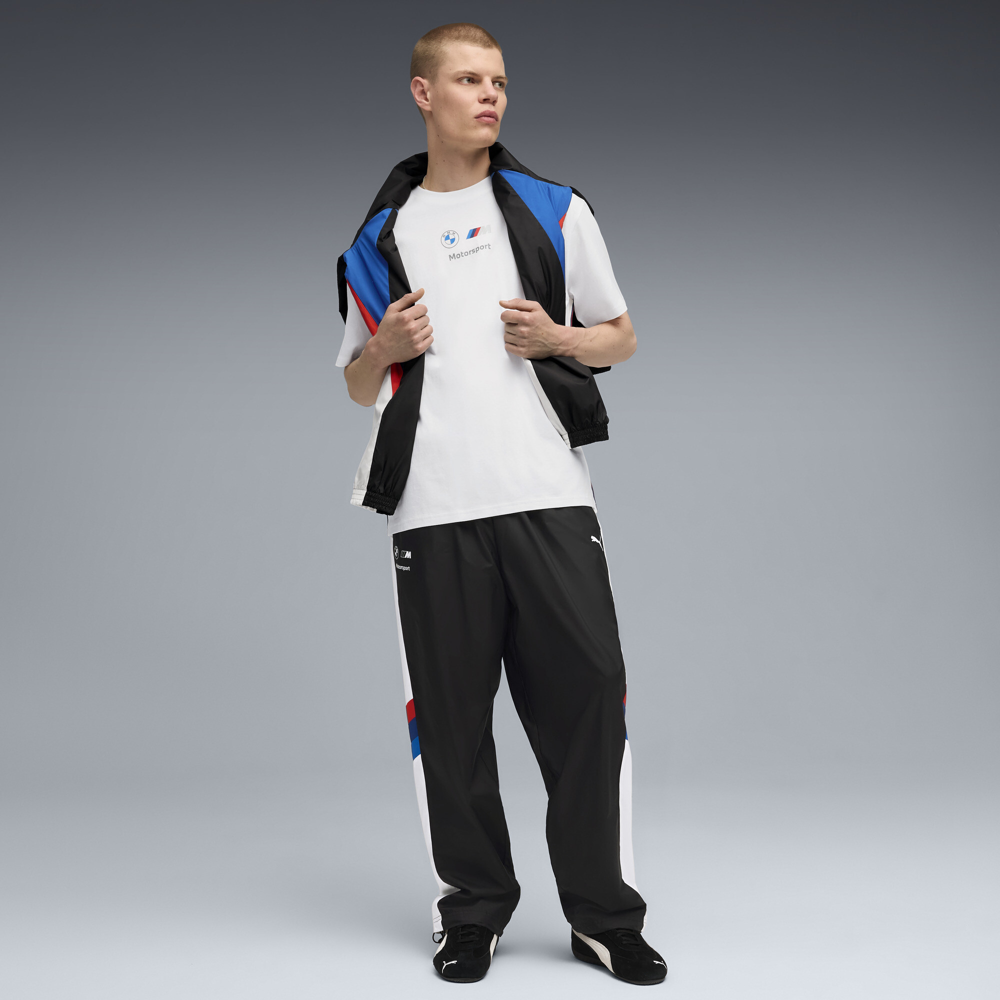 PUMA BMW M Motorsport Essentials T-shirt met logo voor Heren, Wit thumbnail 4