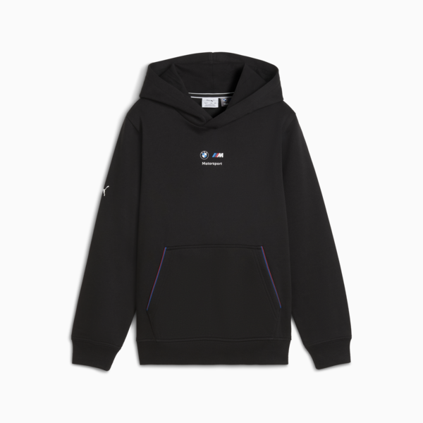 BMW M Motorsport Kids Essentials Hoodie Youth, PUMA Black, large-ZAF