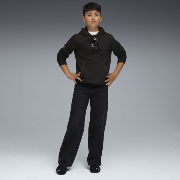 BMW M Motorsport Kids Essentials Hoodie Youth, PUMA Black, large-ZAF