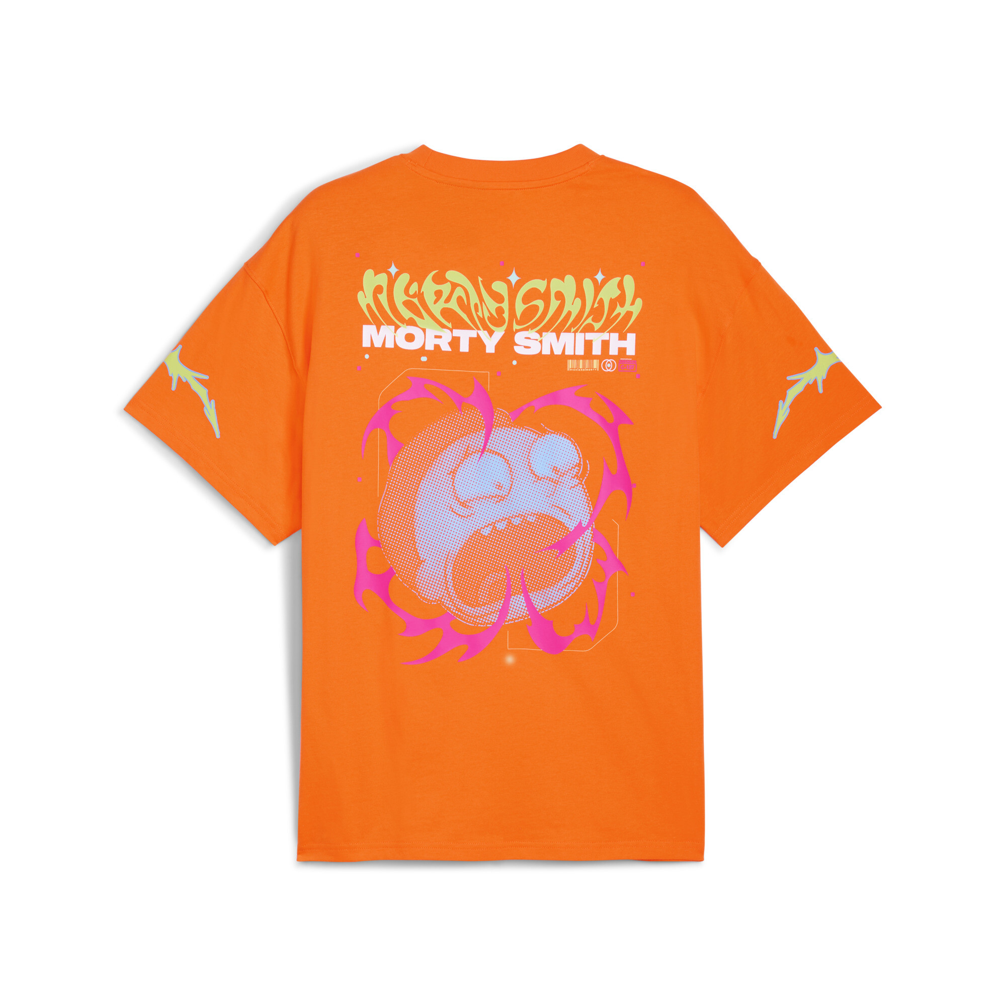 PUMA x RICK AND MORTY basketbal-T-shirt II voor Heren, Oranje, Maat 4XL thumbnail 2