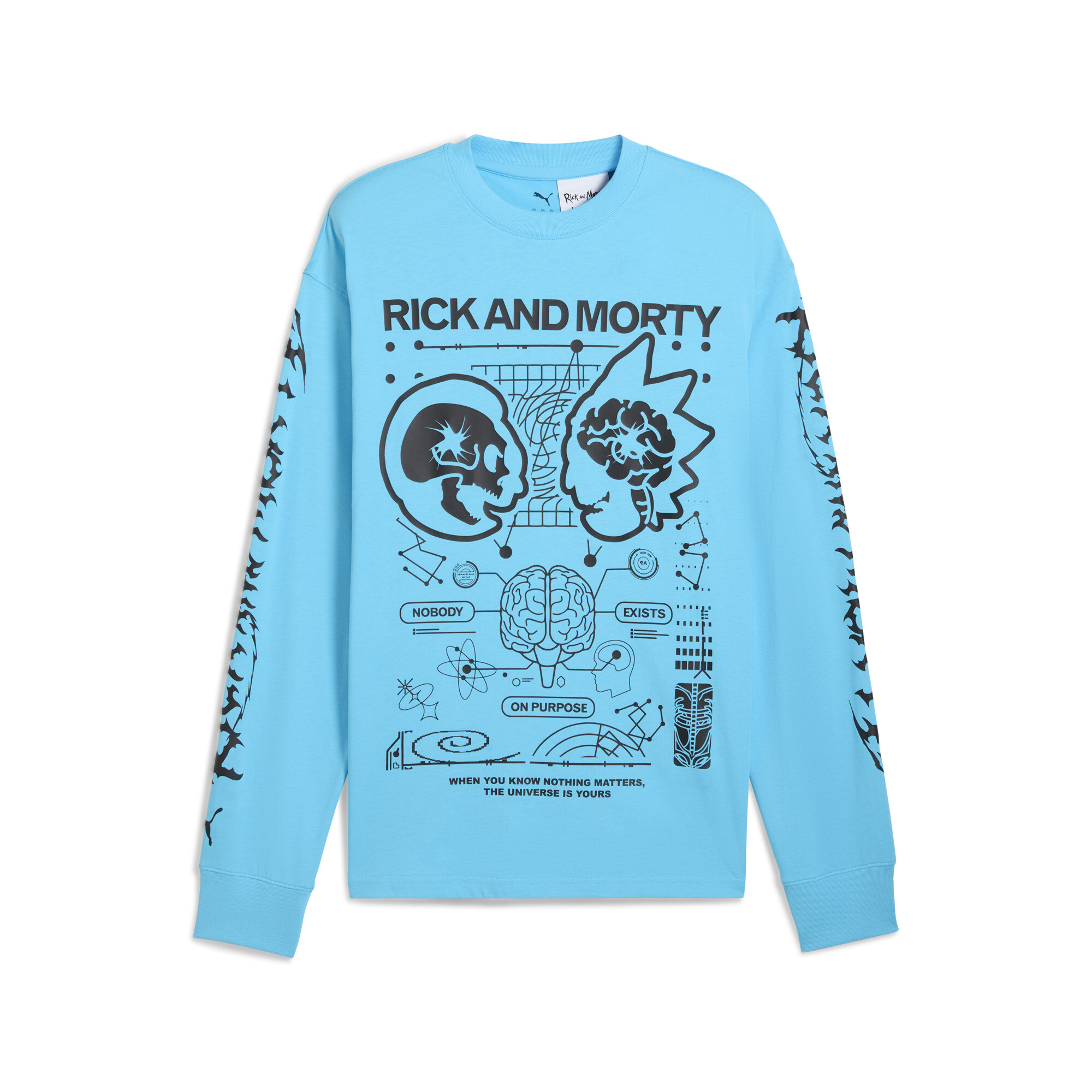 PUMA HOOPS x RICK AND MORTY basketbalshirt met lange mouwen voor Heren, Maat 4XL thumbnail 3