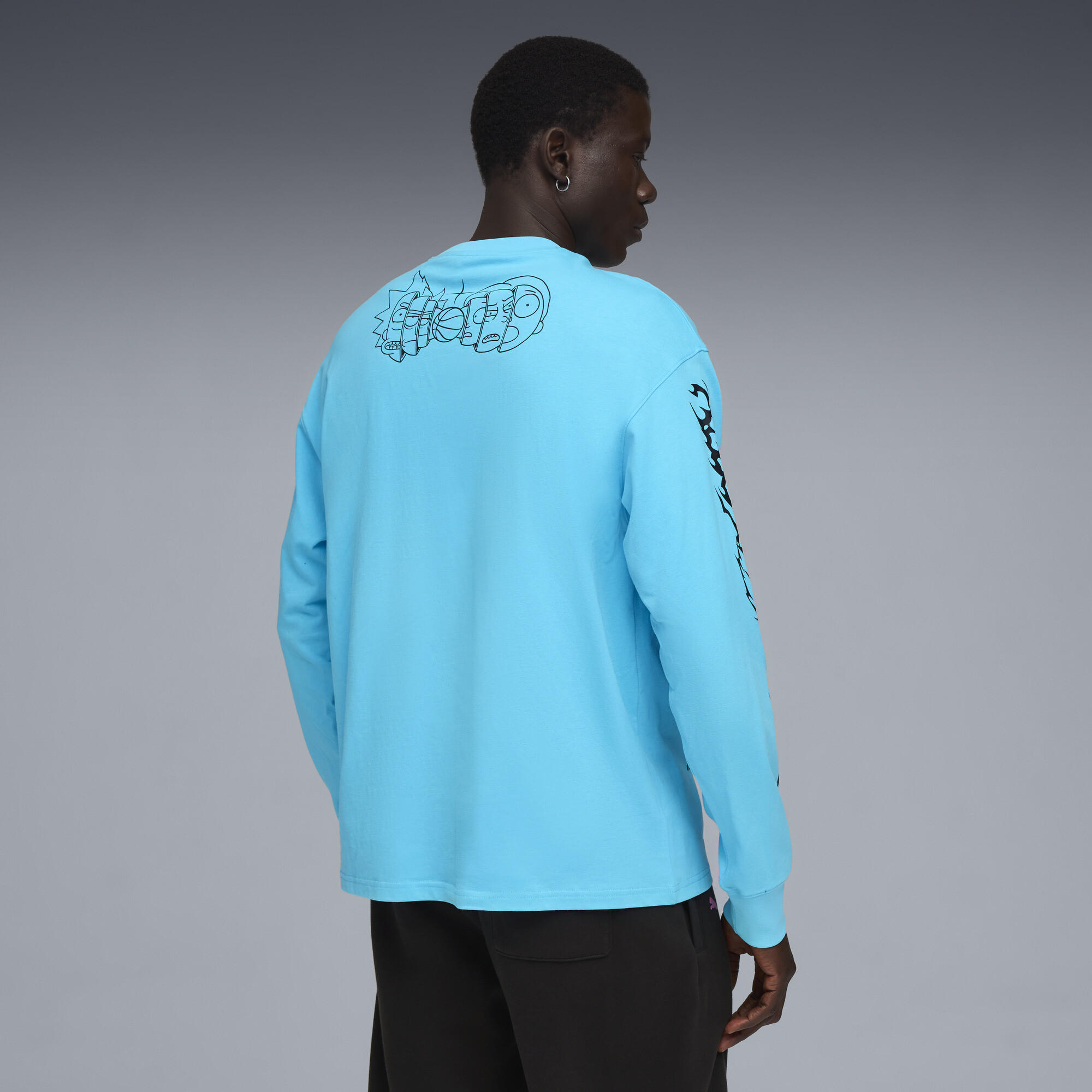PUMA HOOPS x RICK AND MORTY basketbalshirt met lange mouwen voor Heren, Maat 4XL thumbnail 5