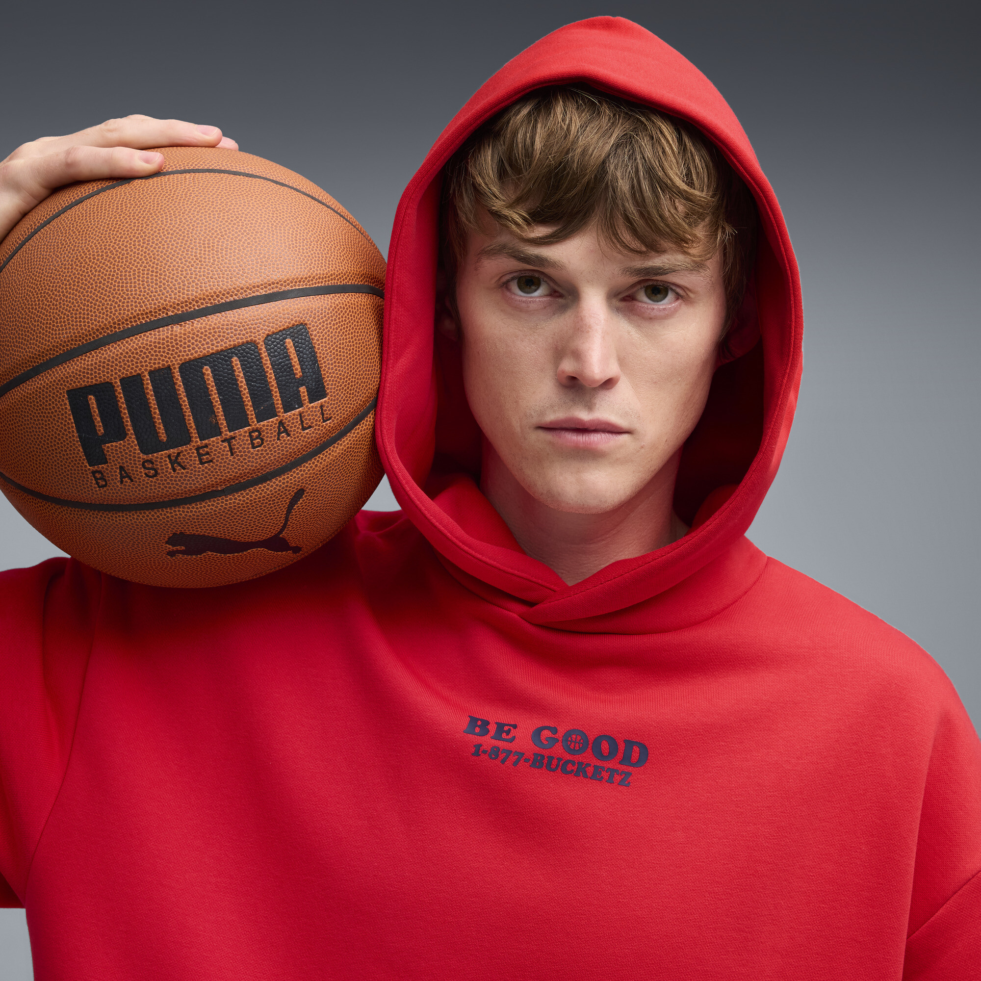 PUMA x E.T. Basketbalhoodie voor Heren, Rood, Maat S thumbnail 8