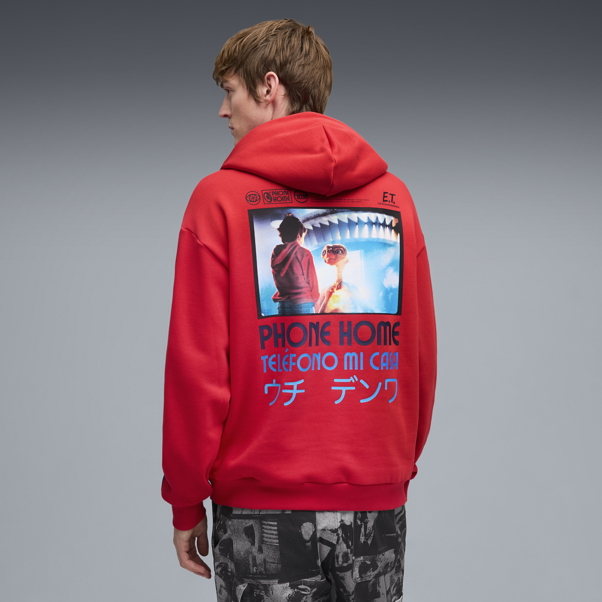 PUMA x E.T. Basketbalhoodie voor Heren, Rood, Maat S thumbnail 6