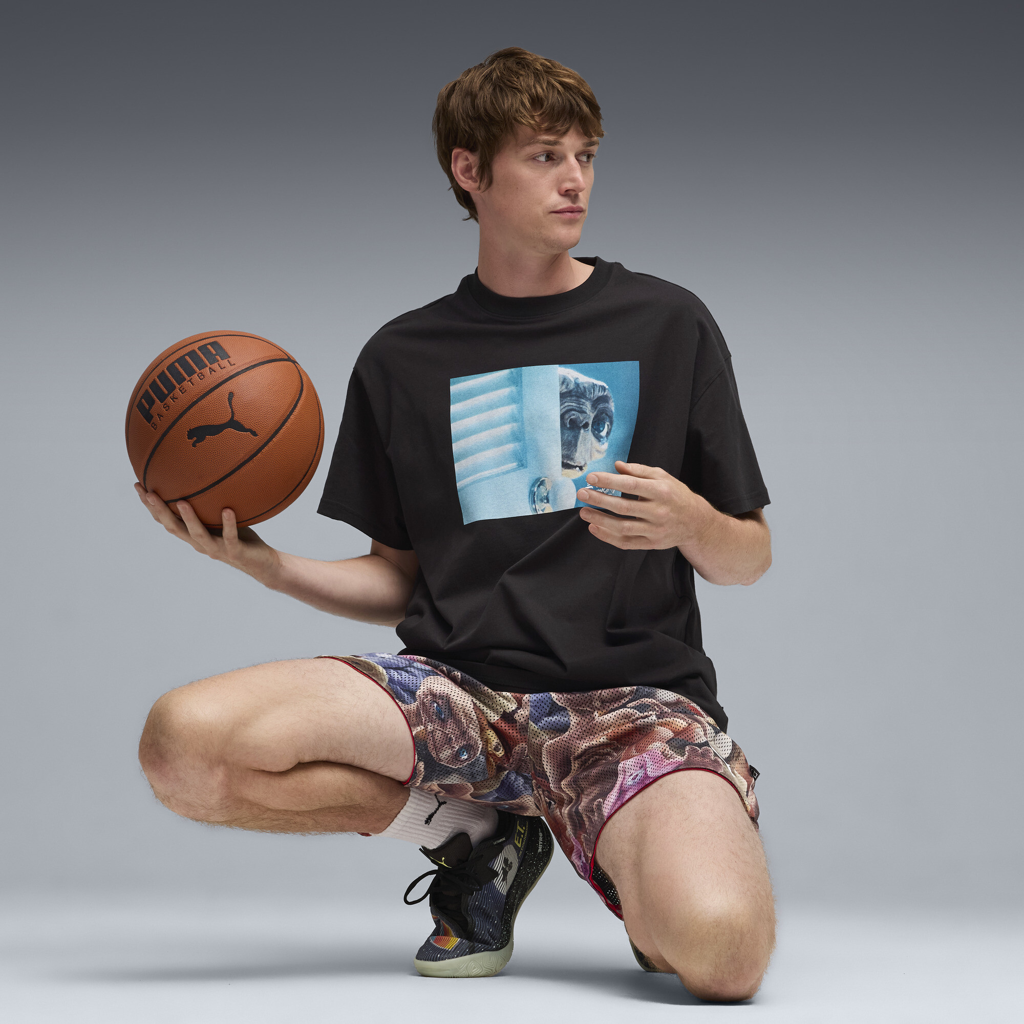 PUMA x E.T. II basketbalshirt voor Heren, Zwart, Maat M thumbnail 4