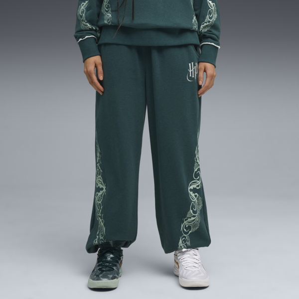 PUMA HOOPS x HARRY POTTER™ Sweatpants Women, Green Terrain-heather, large-MEX