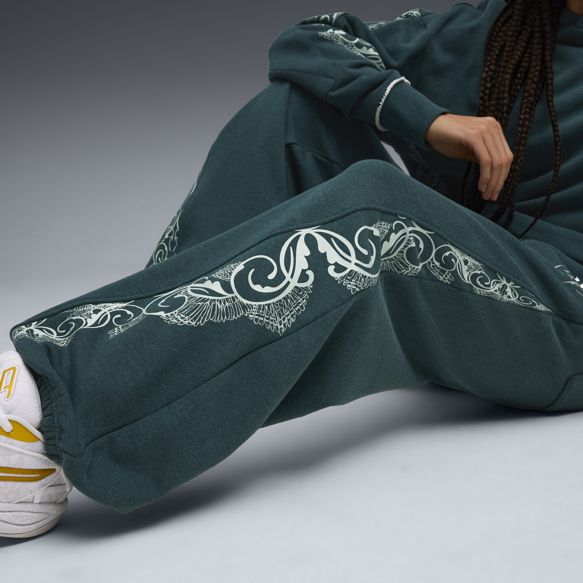 PUMA HOOPS x HARRY POTTERâ¢ joggingbroek voor Dames, Groen, Maat XL thumbnail 5