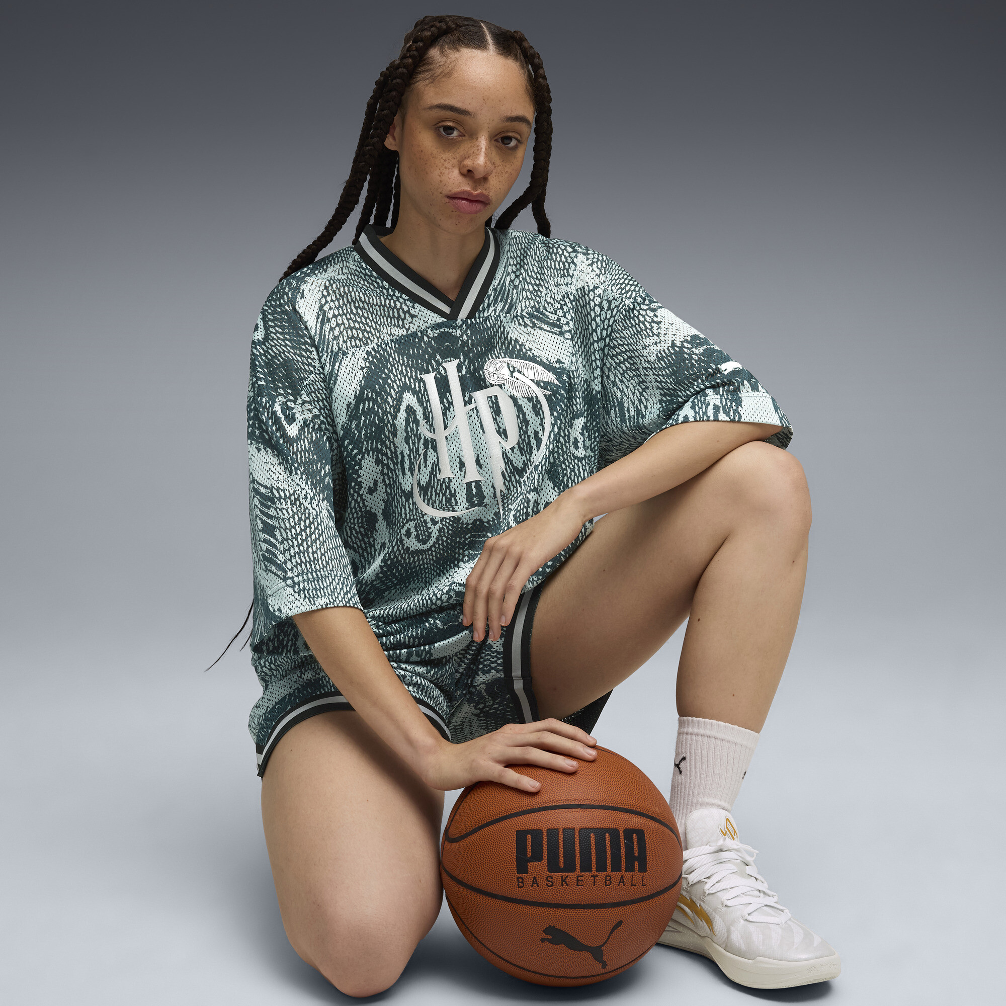 PUMA HOOPS x HARRY POTTERâ¢ Women's Basketball Jersey in Green, Size S