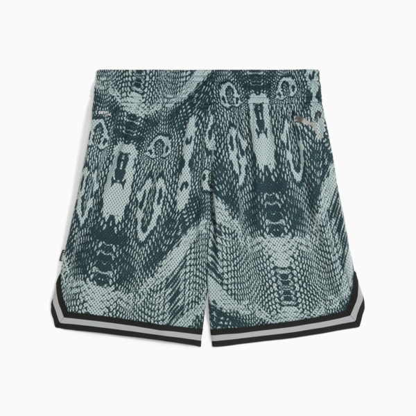 PUMA HOOPS x HARRY POTTER™ Shorts Women, Green Terrain-AOP, large-MEX