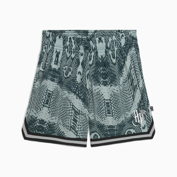 PUMA HOOPS x HARRY POTTER™ Shorts Women, Green Terrain-AOP, large-MEX