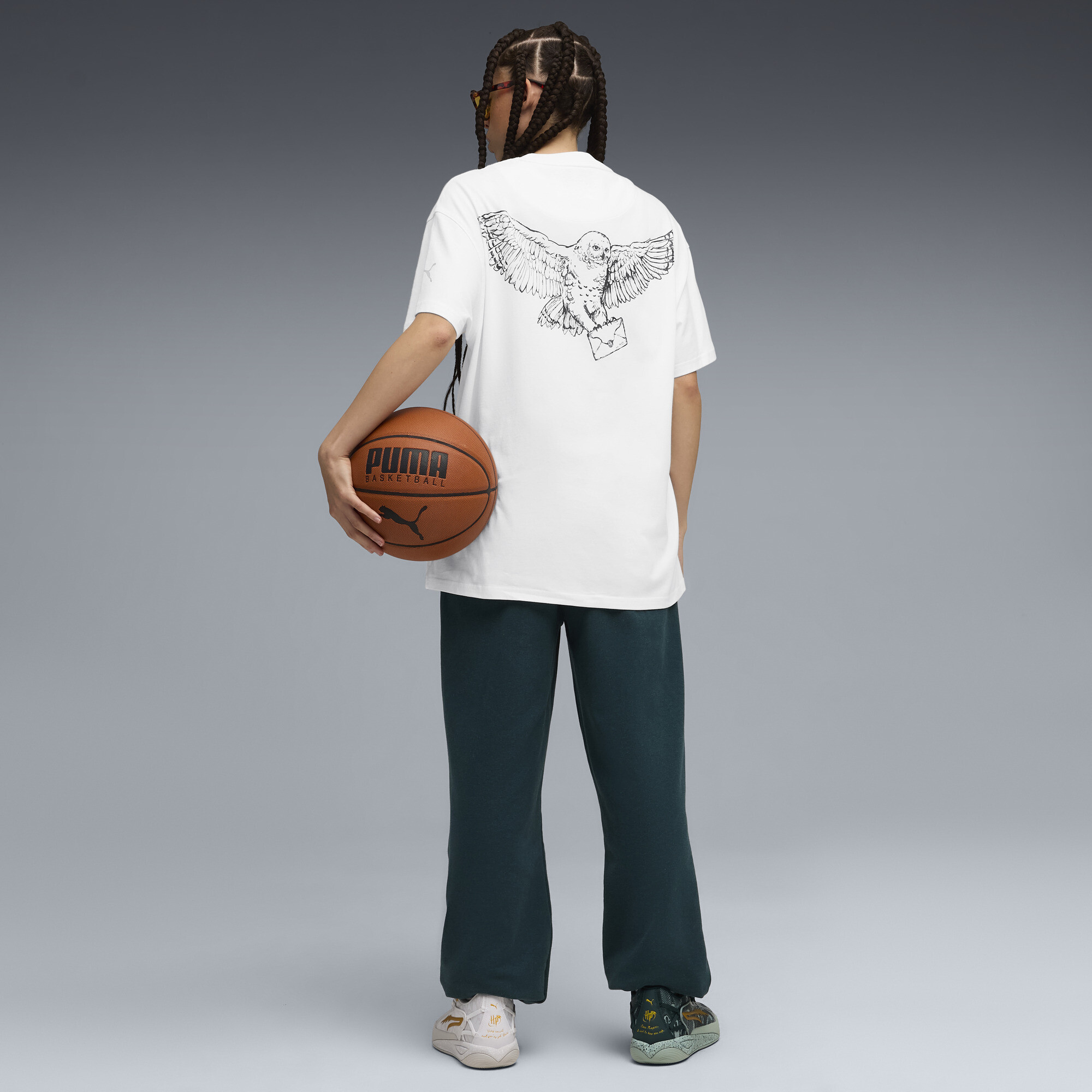 PUMA HOOPS x HARRY POTTERâ¢ T-shirt voor Dames, Wit, Maat S thumbnail 4