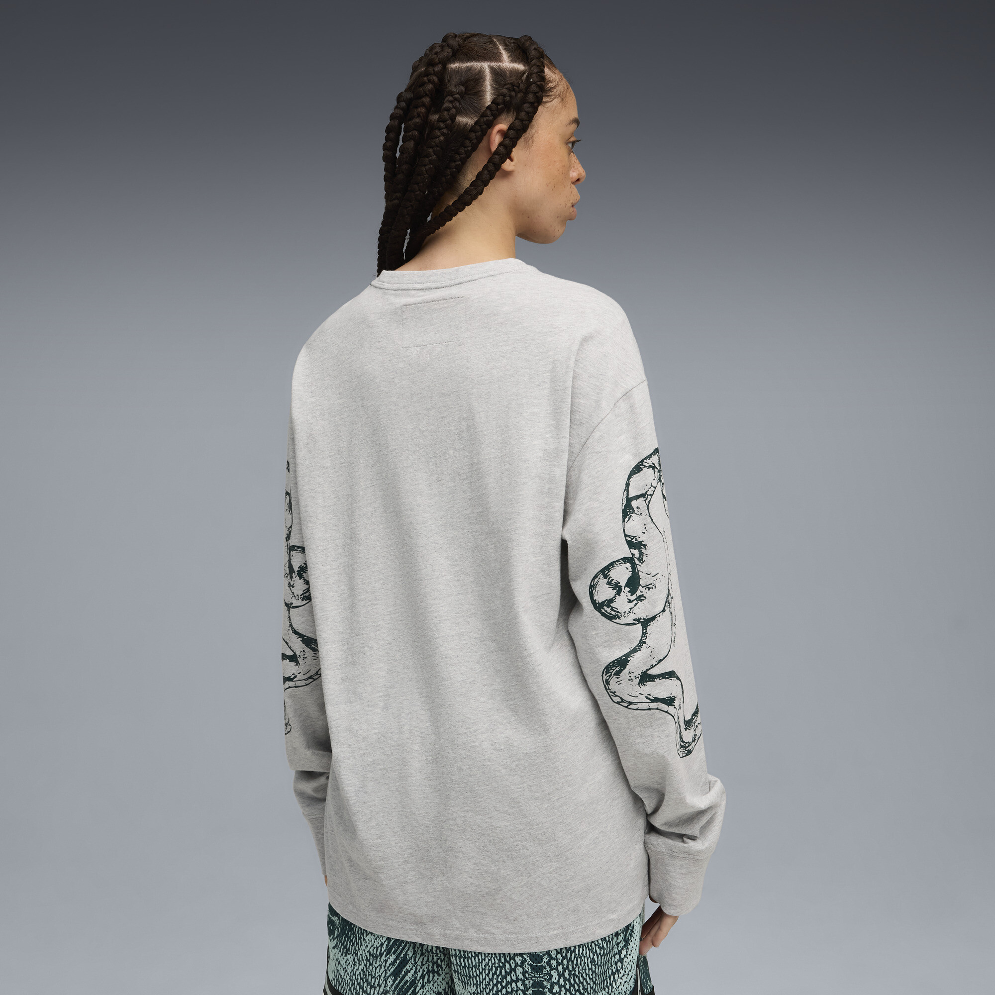 PUMA HOOPS x HARRY POTTERâ¢ T-shirt met lange mouwen voor Dames, Grijs, Maat XS thumbnail 5