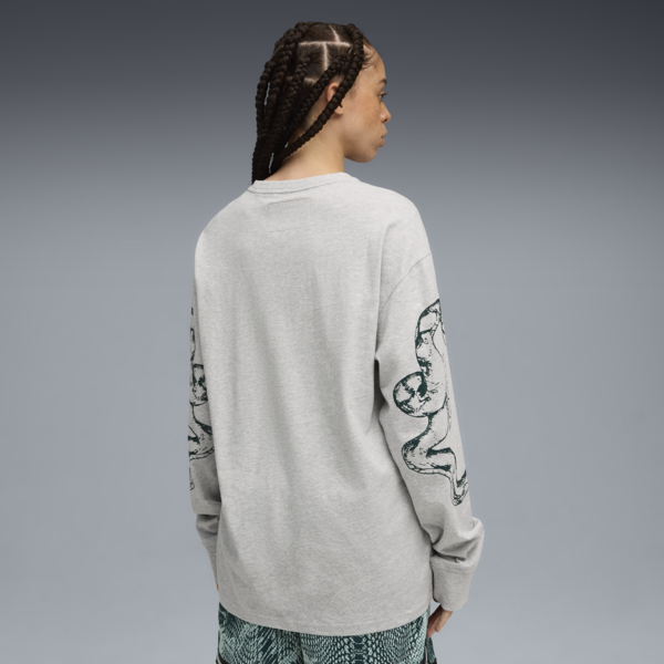 PUMA HOOPS x HARRY POTTER™ Longsleeve Tee Women, Light Gray Heather, large-MEX