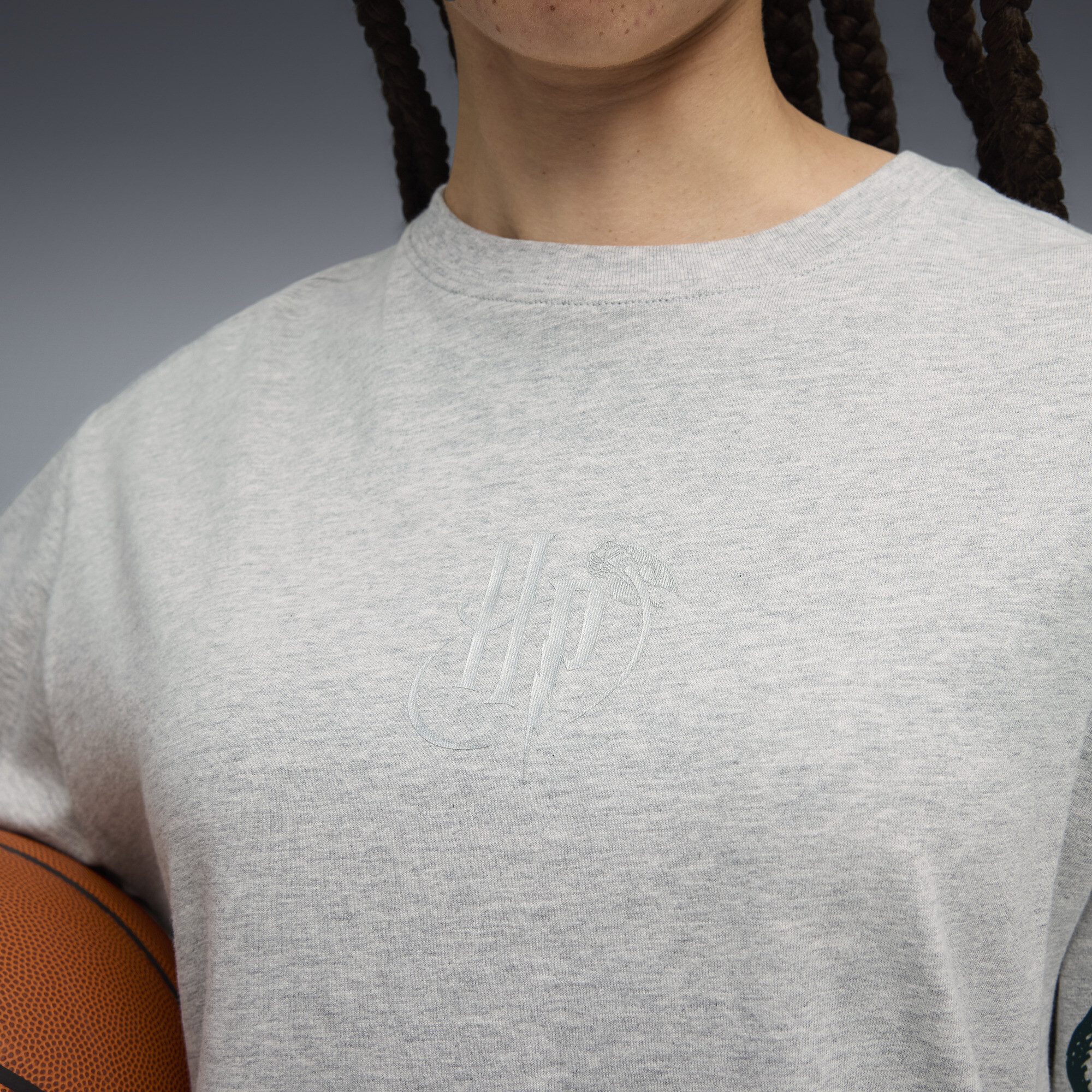 PUMA HOOPS x HARRY POTTERâ¢ T-shirt met lange mouwen voor Dames, Grijs, Maat XS thumbnail 4