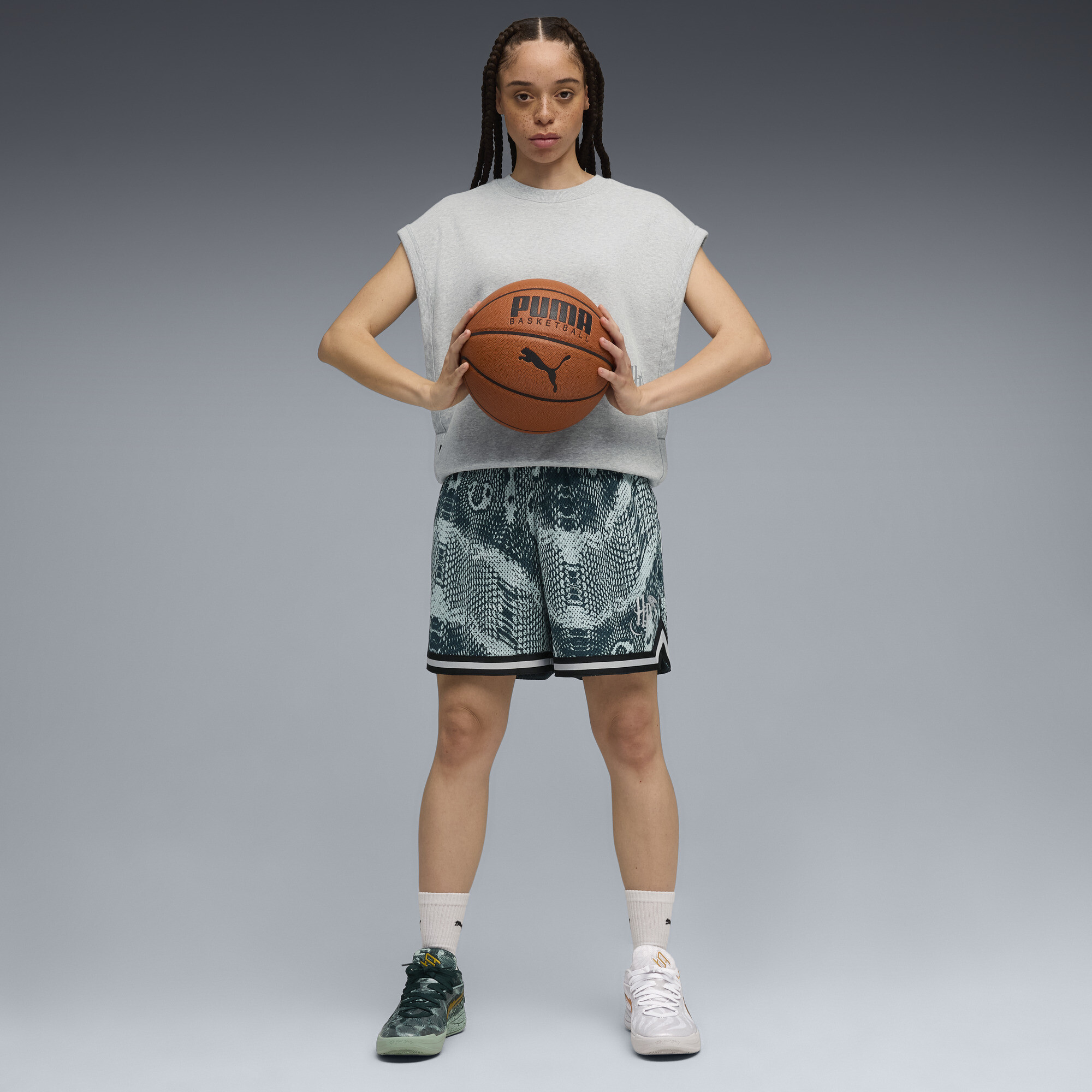 PUMA HOOPS x HARRY POTTERâ¢ top voor Dames, Grijs, Maat S thumbnail 6