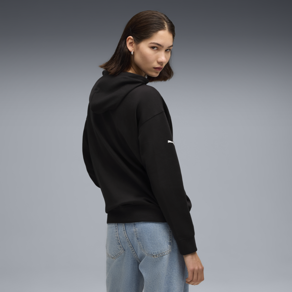 BMW M Motorsport Essentials Hoodie Women, PUMA Black, large-ZAF