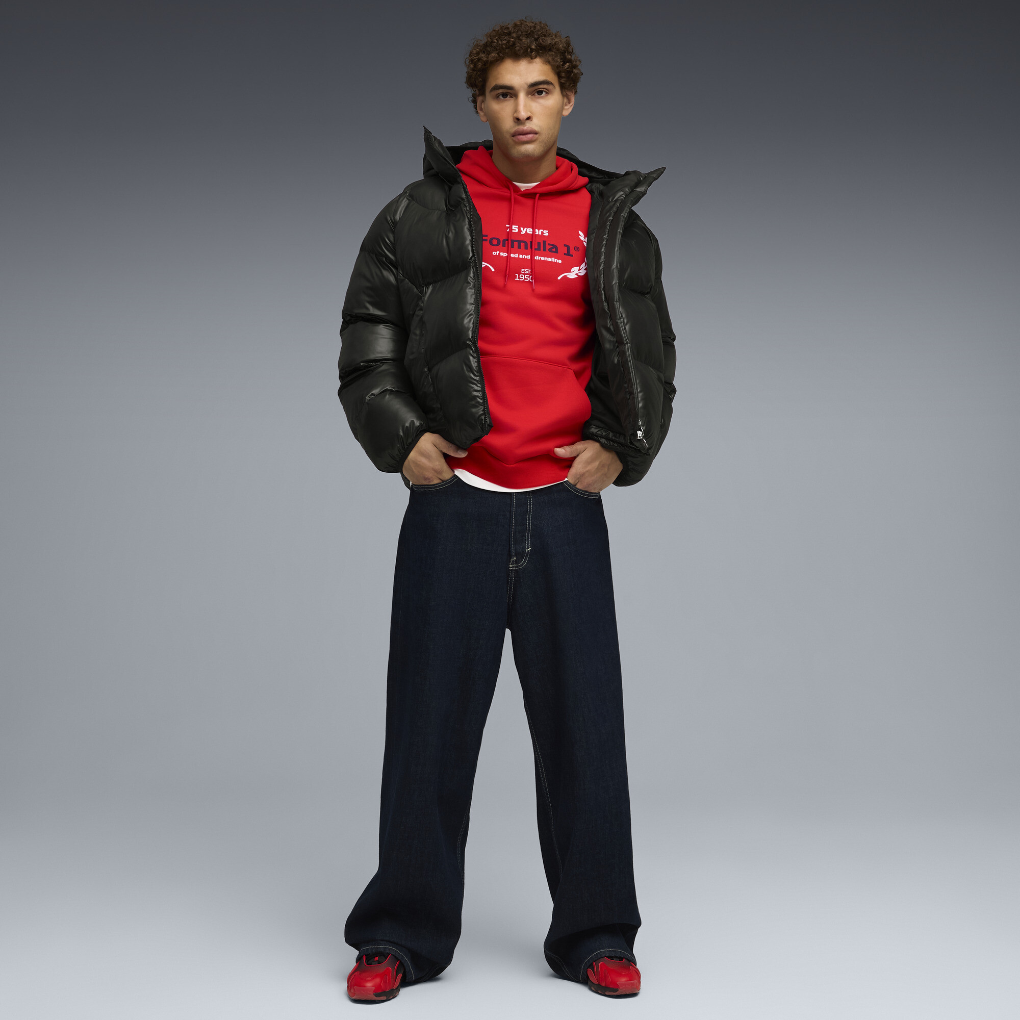 PUMA F1Â® Essentials Logo grafische hoodie voor Heren, Rood, Maat 3XL thumbnail 2