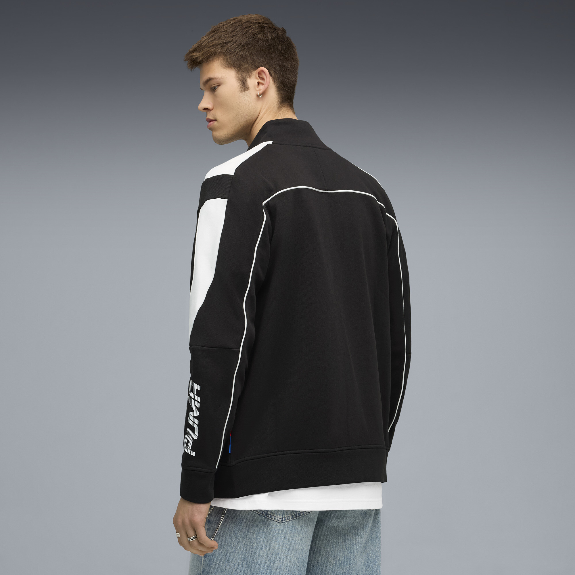 PUMA BMW M Motorsport MT7 trainingsjack voor Heren, Zwart, Maat XS thumbnail 5