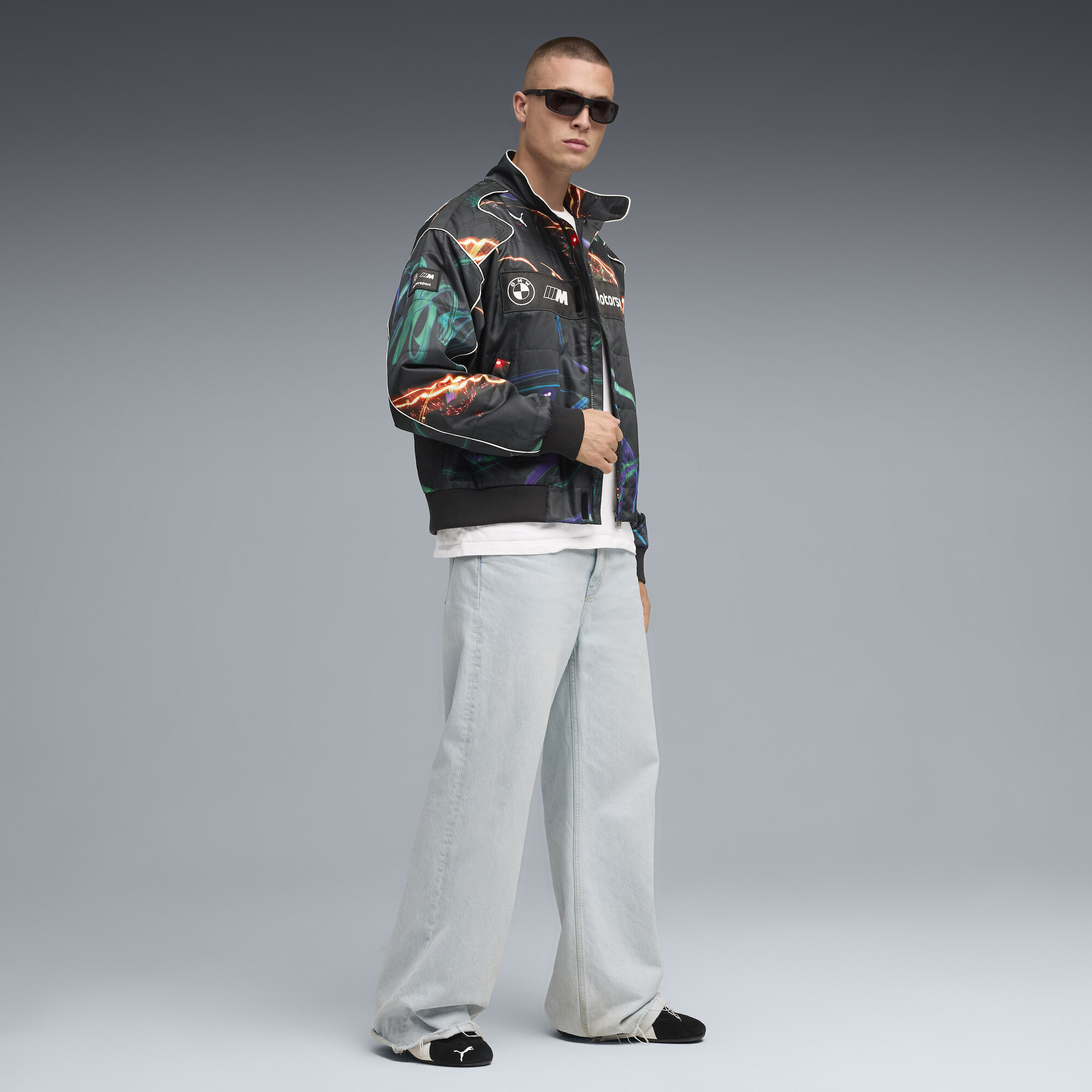 PUMA x BMW M Motorsport Cao Fei racerjack voor Heren, Zwart, Maat XL thumbnail 6