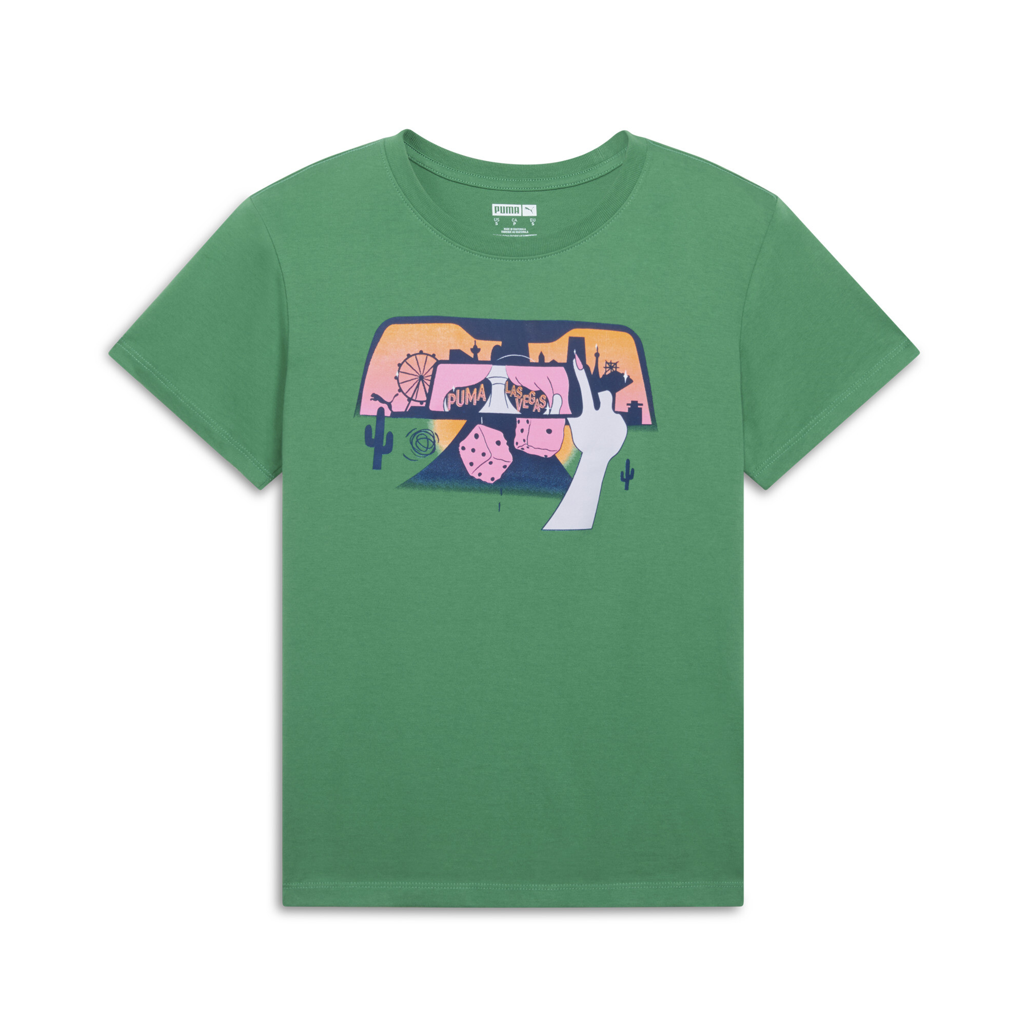 Puma Graphics Lv Mirror Women's T-shirt In Green