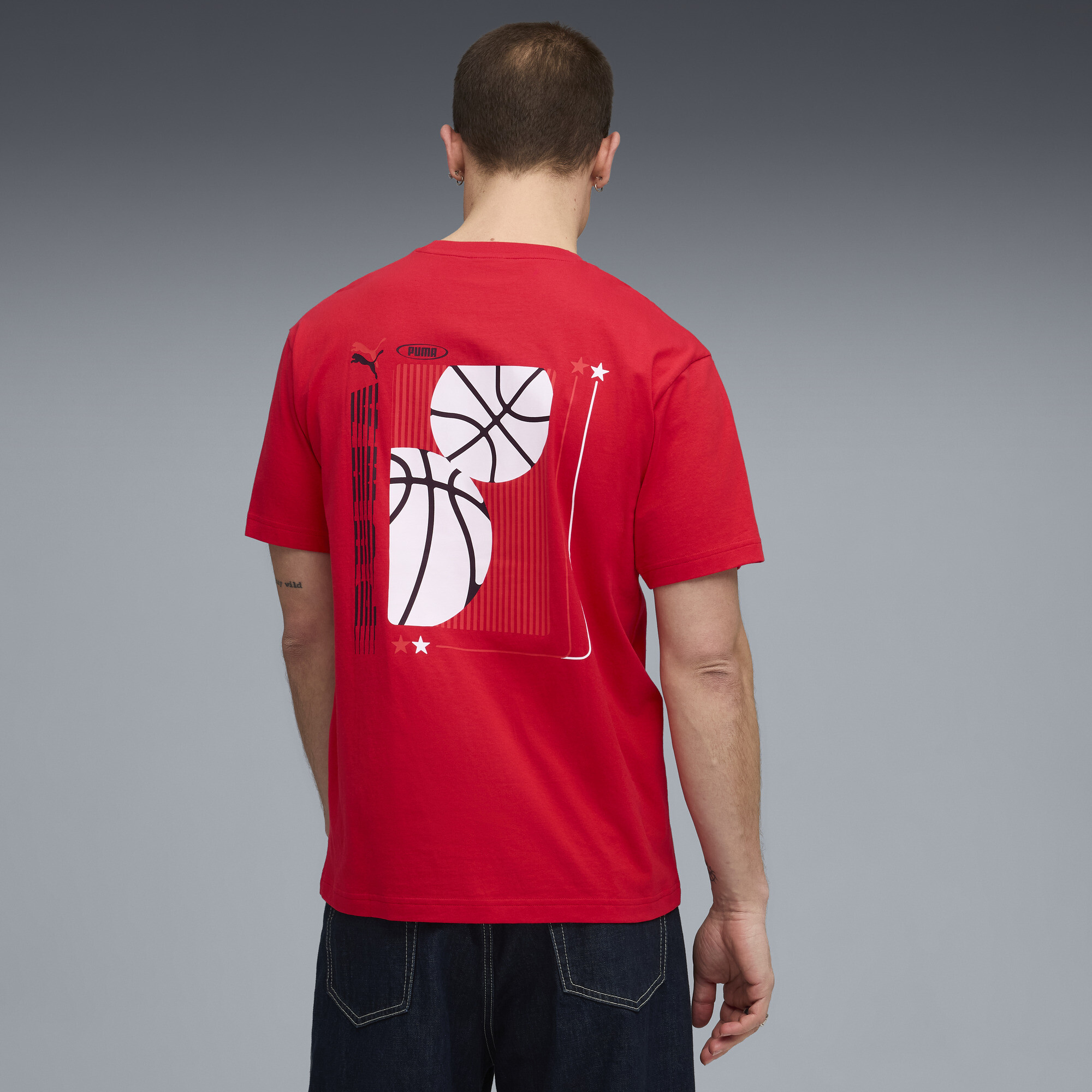 PUMA Graphic Relaxed T-shirt voor Heren, Rood, Maat L thumbnail 5