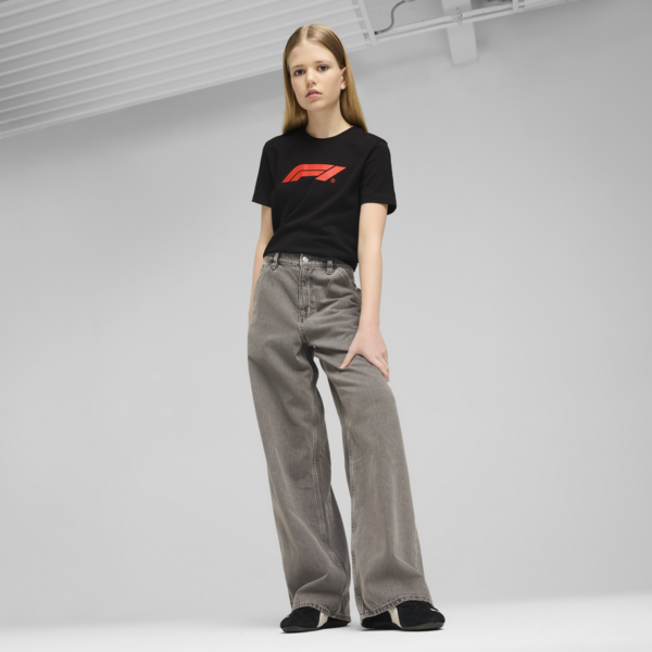 F1® Essentials Tee Kids, PUMA Black, large-MEX