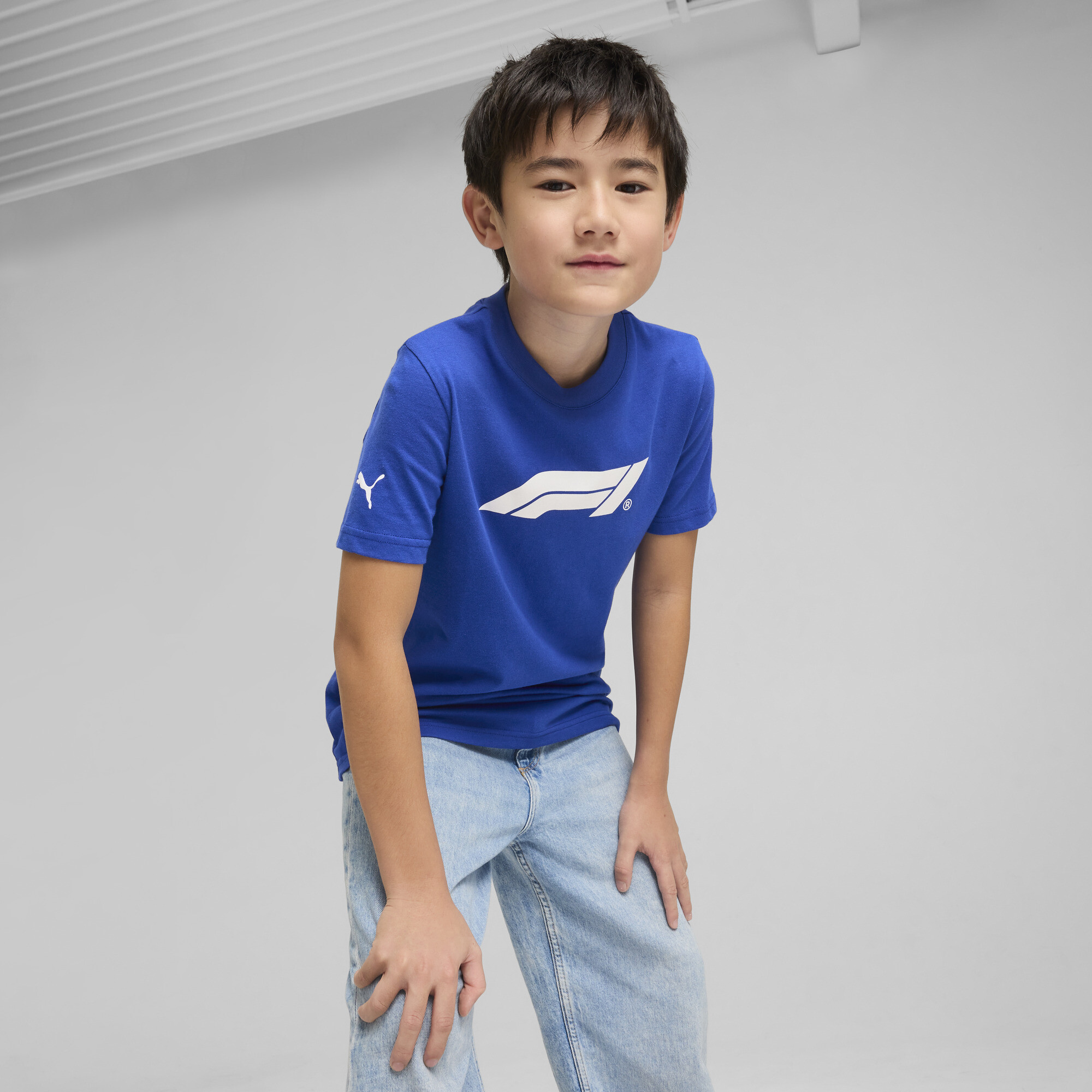 Puma F1® Essentials T-Shirt Kinder | Mit Plain | Vivid Blue | Größe: 7-8Y