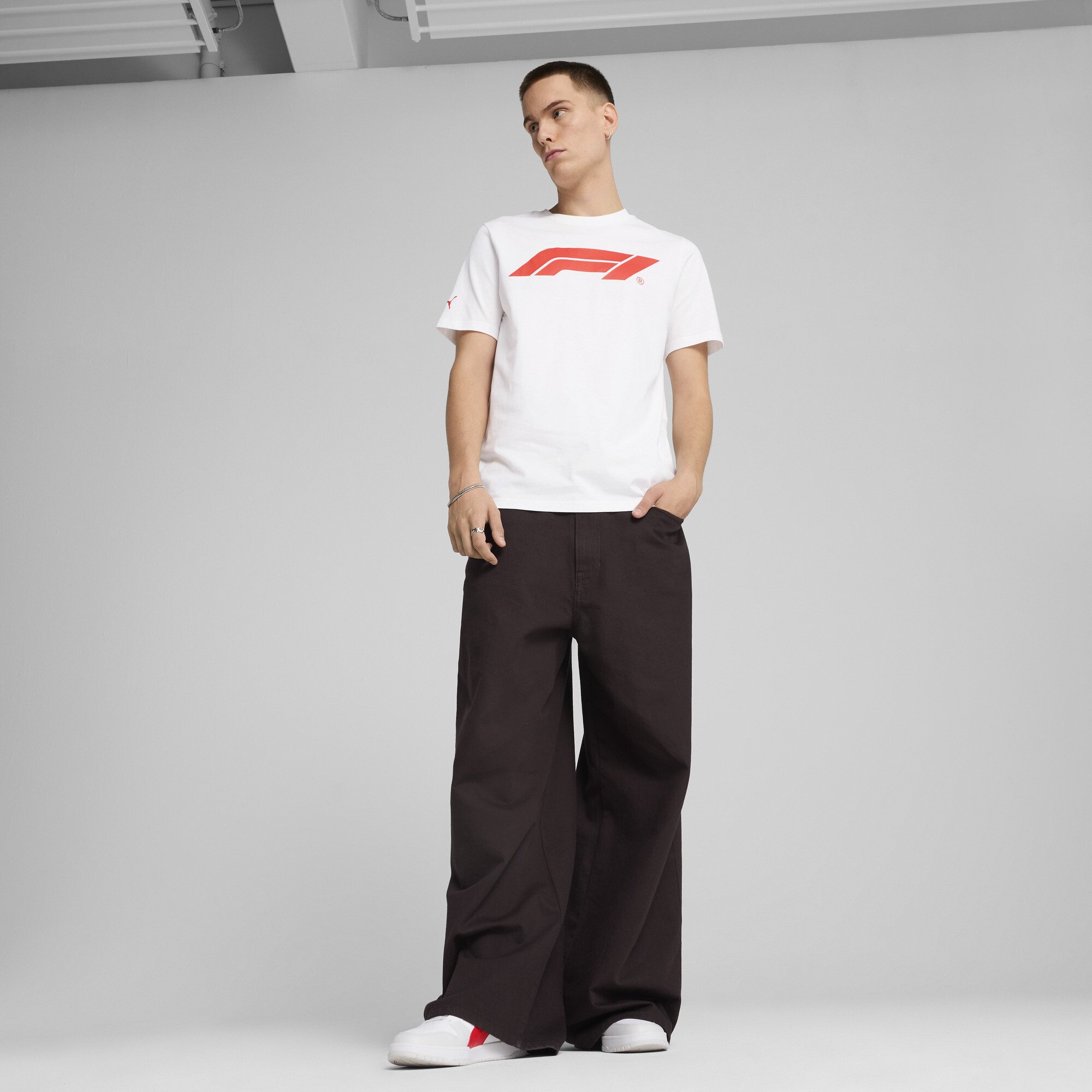 PUMA F1Â® Essentials Logo T-shirt voor Heren, Wit, Maat XL thumbnail 4