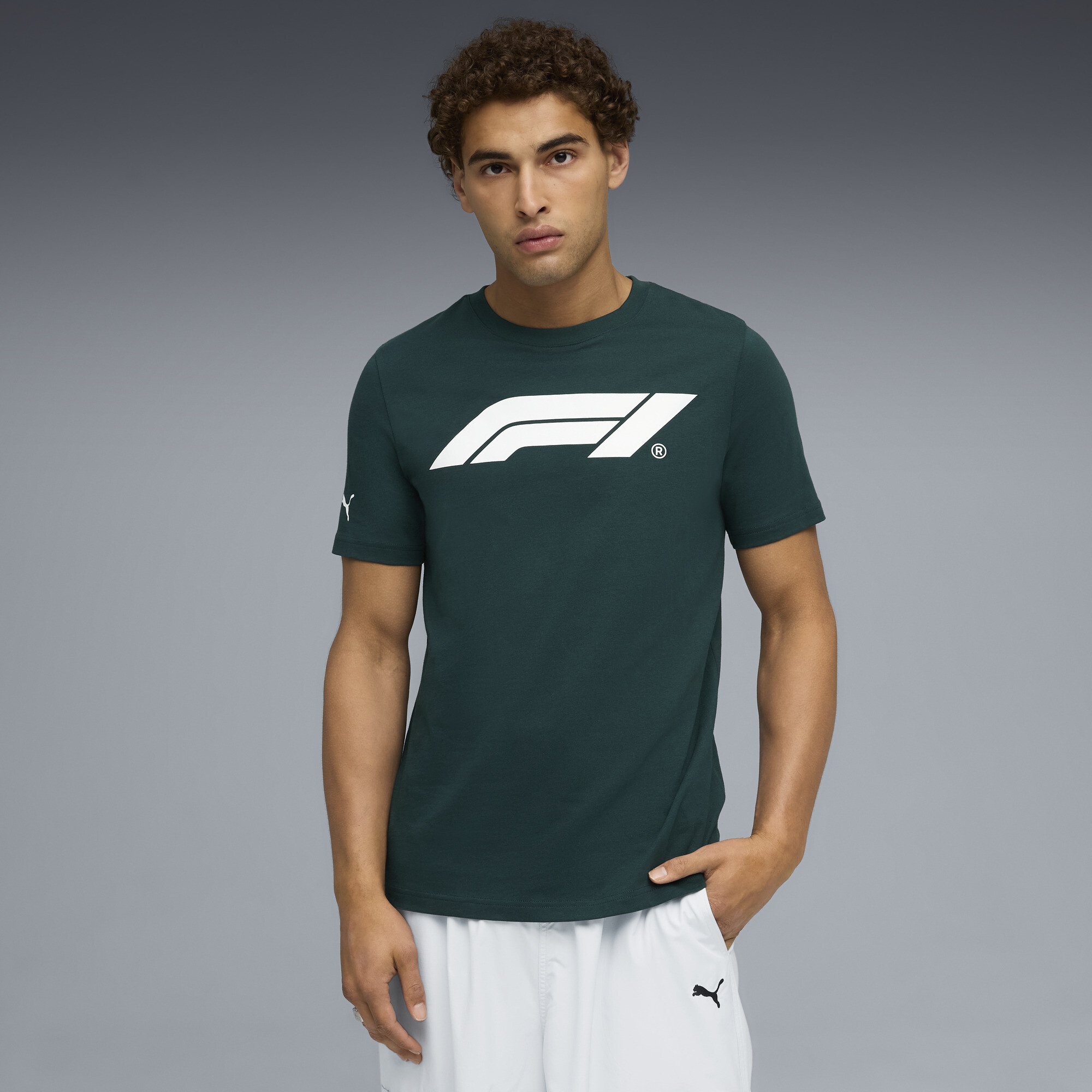Puma F1® Essentials Logo T-Shirt Herren | Mit Plain | Green Terrain | Größe: 4XL